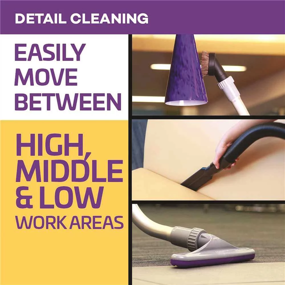 ProTeam 107109 CoachVac 10 Quart Backpack Vacuum with 2 Piece Wand Tool Kit