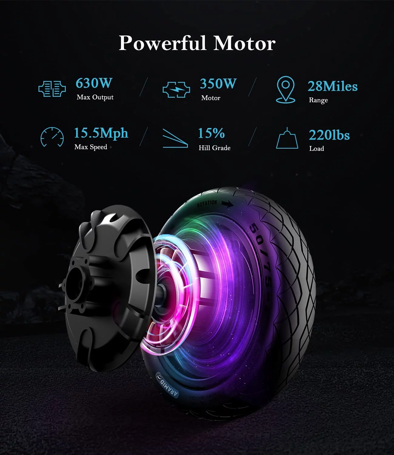 LEQISMART Electric Scooter, Electric Scooter for Adults with 9