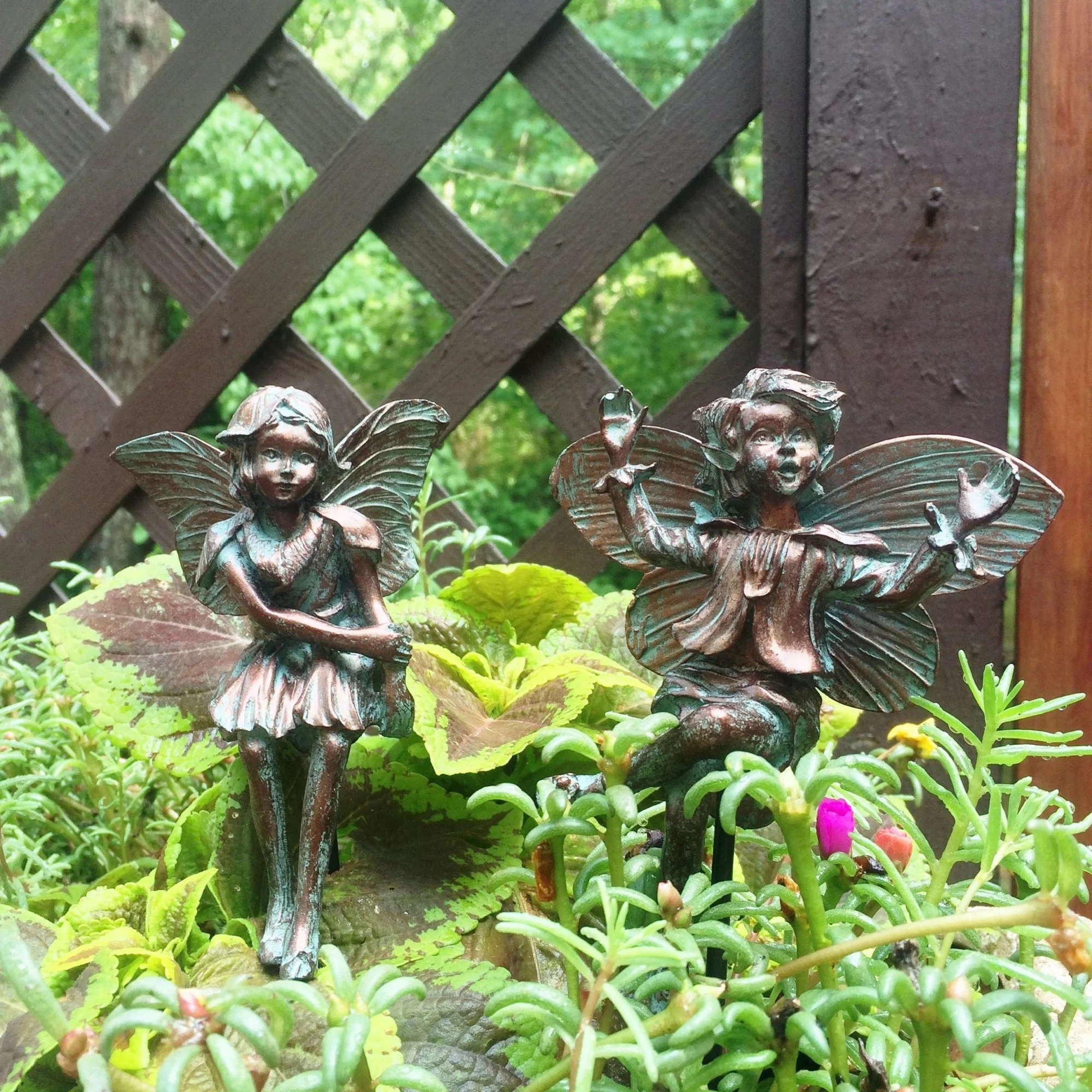 Homestyles Fairy Pot Sitter & Plant Stake 6 pcs. Assortment (6 Assorted Styles) Home & Garden Figurine Statues 5
