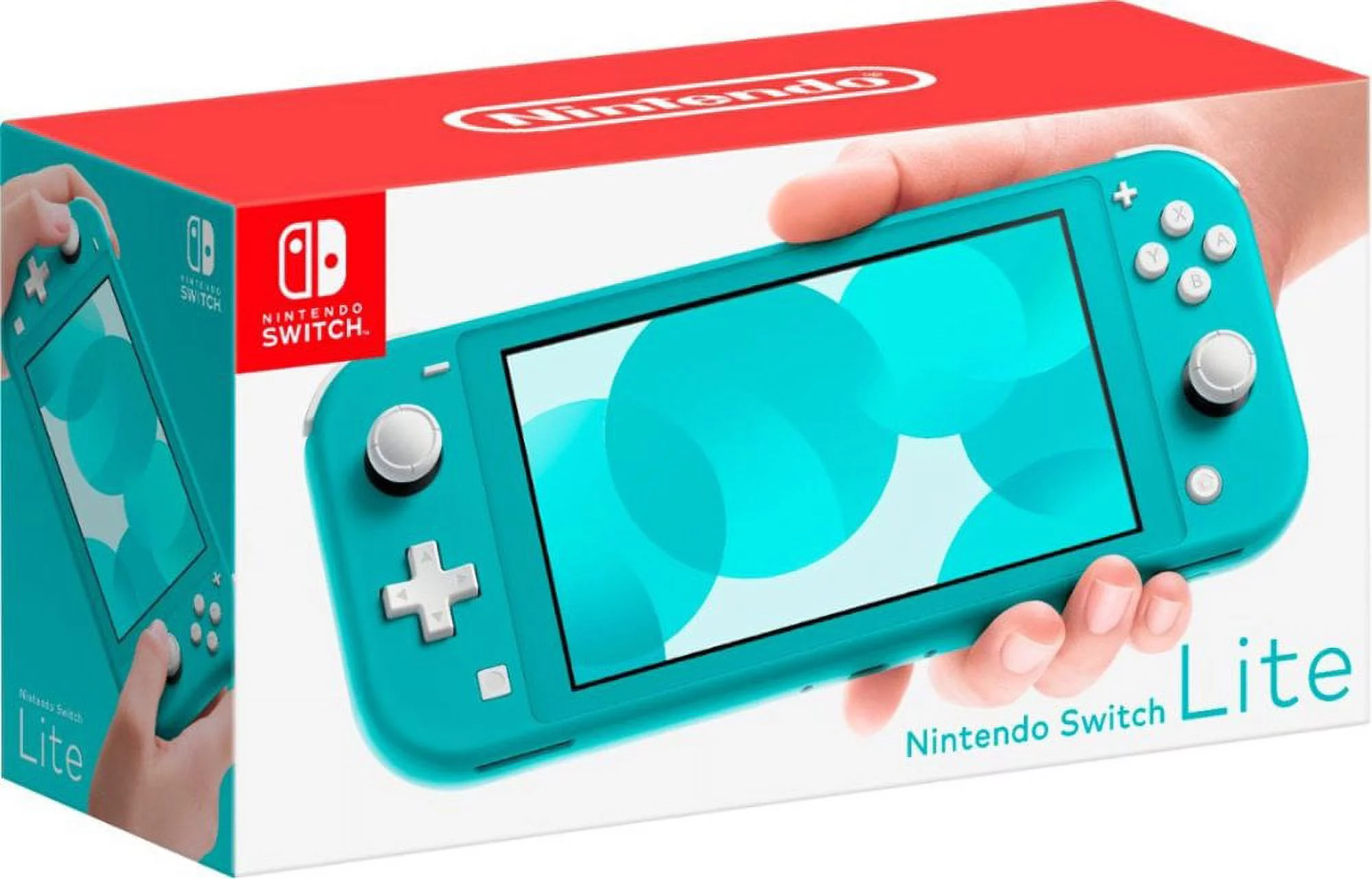 New Nintendo Switch Lite Turquoise Console Bundle with 6 Games: The Legend of Zelda: Breath of the Wild, Super Mario Odyssey, Splatoon 2, Super Mario Kart 8, Donkey Kong, and Rabbids Kingdom Battle!