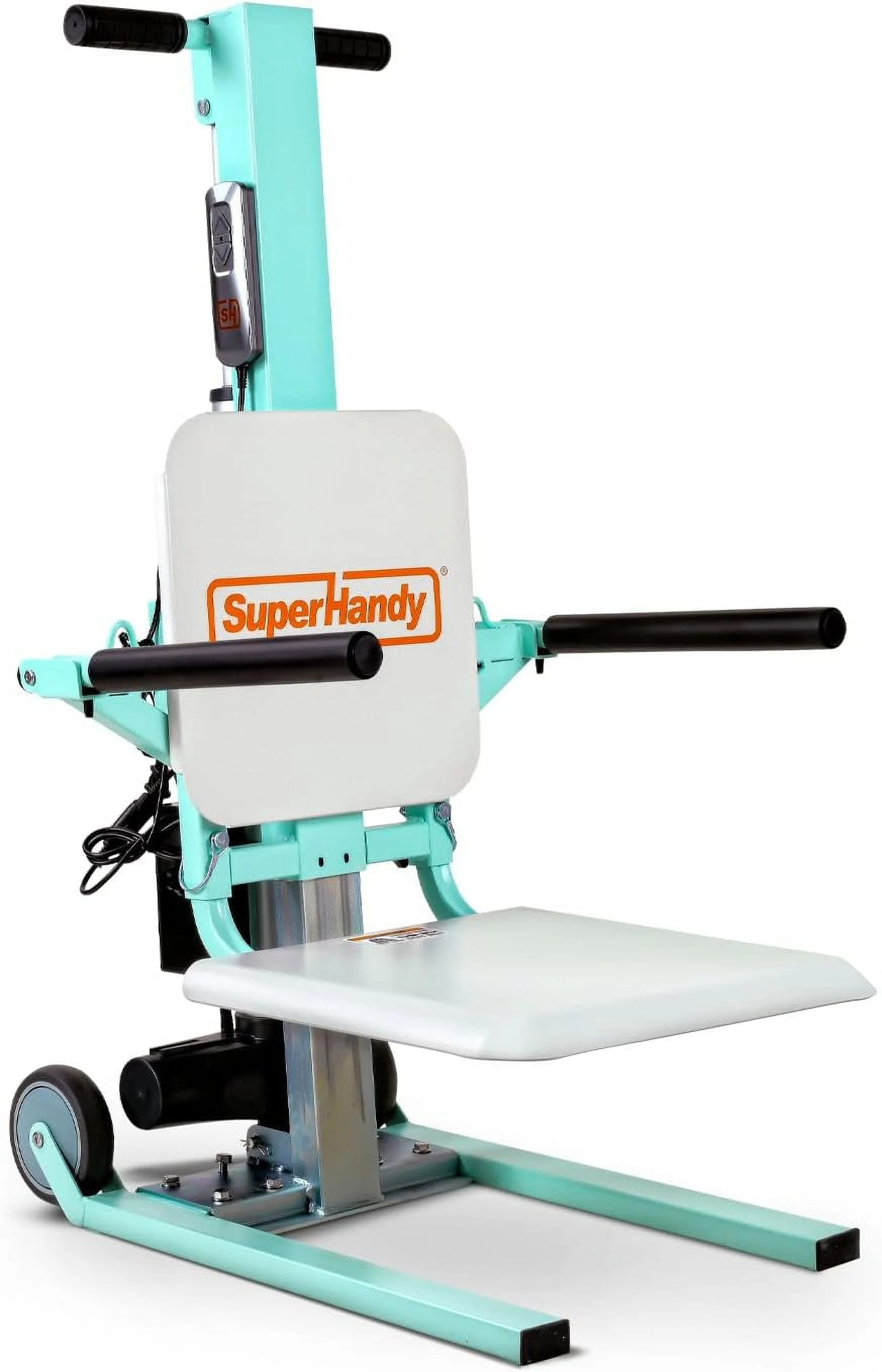 SuperHandy Electric Floor Lift for Seniors and Disabled - Portable, Adjustable, 330Lbs Weight Limit, Ergonomic Design, Dual Power, Easy Storage