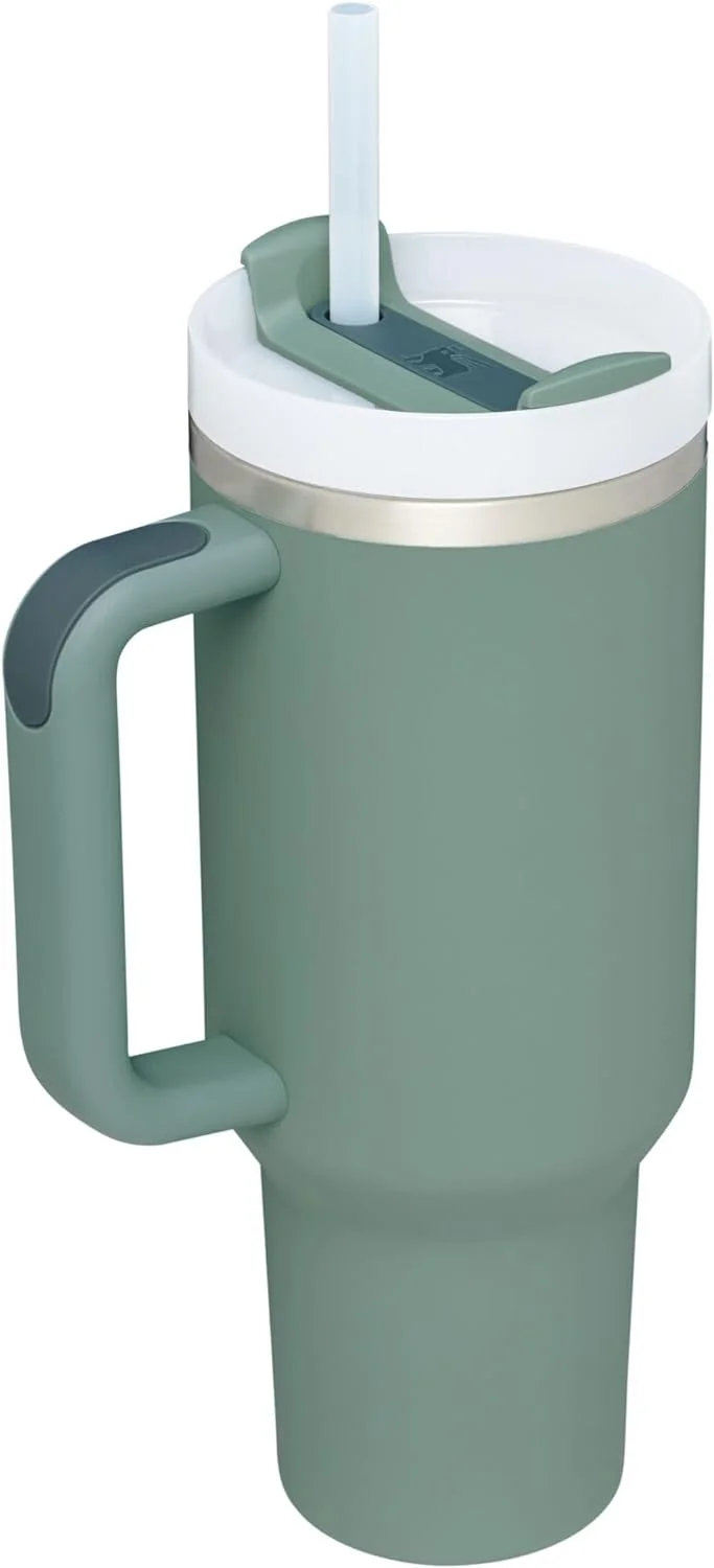 Stane_ly Adventure THE QUENCHER H2.0 FLOWSTATE TUMBLER (SOFT MATTE) | 40 OZ SHALE