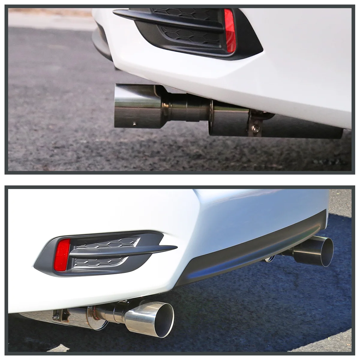 Spec-D Tuning Polished Stainless Steel Catback Exhaust System Compatible with 2016-2021 Honda Civic 1.5L Turbo