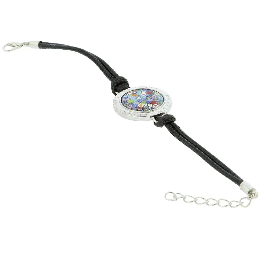 GlassOfVenice Lauretta Murano Glass Millefiori Bracelet - Black