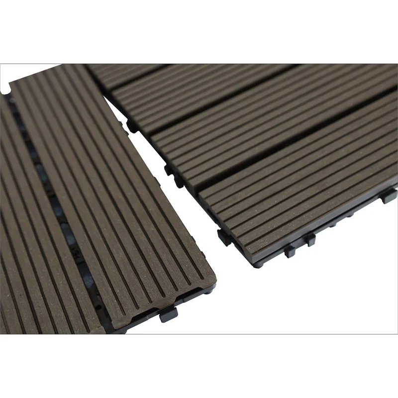 Pack of 9 Charcoal Color Decking Tiles - 11.8