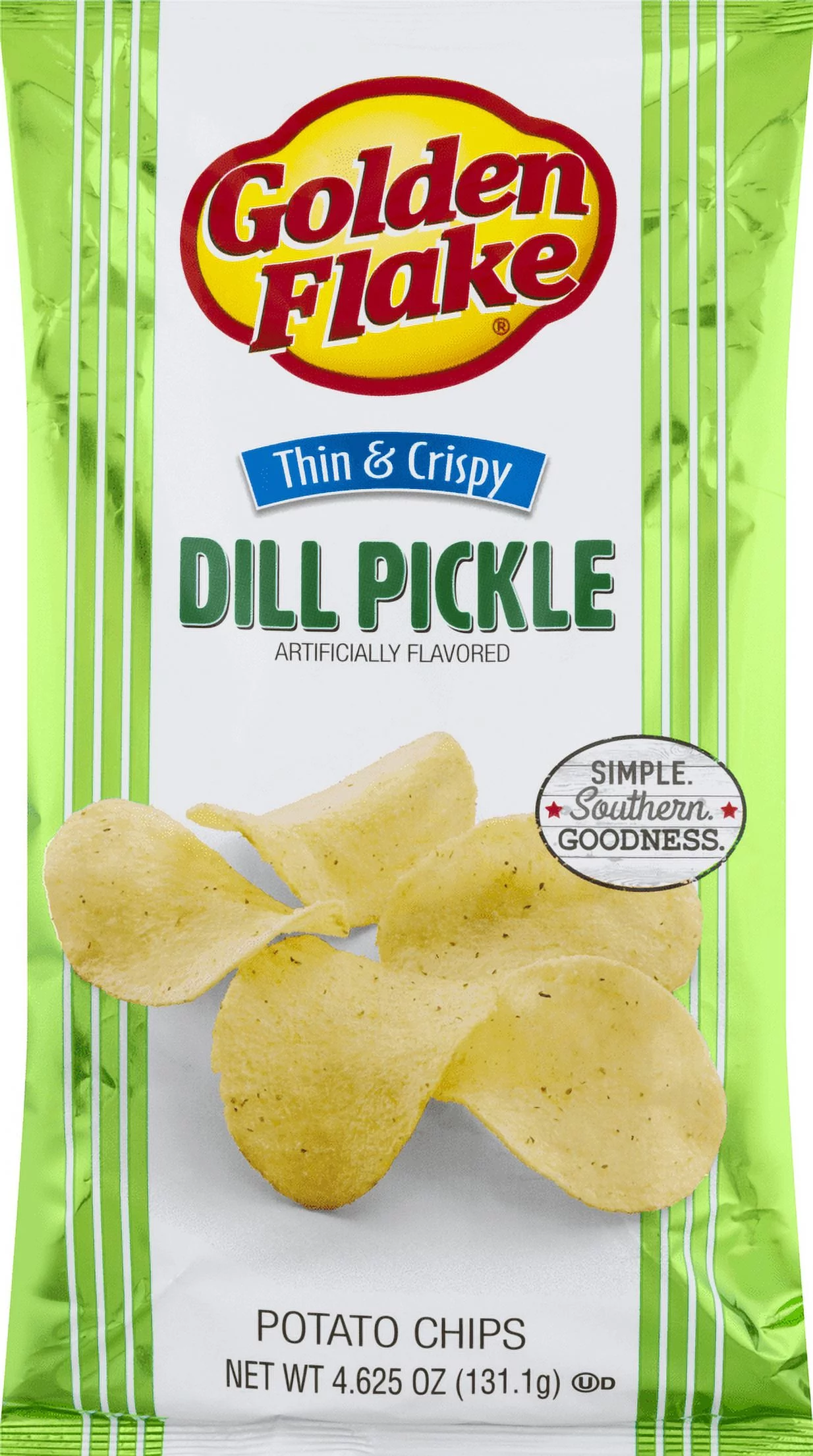 Golden Flake Thin & Crispy Dill Pickle Potato Chips 4.625 oz