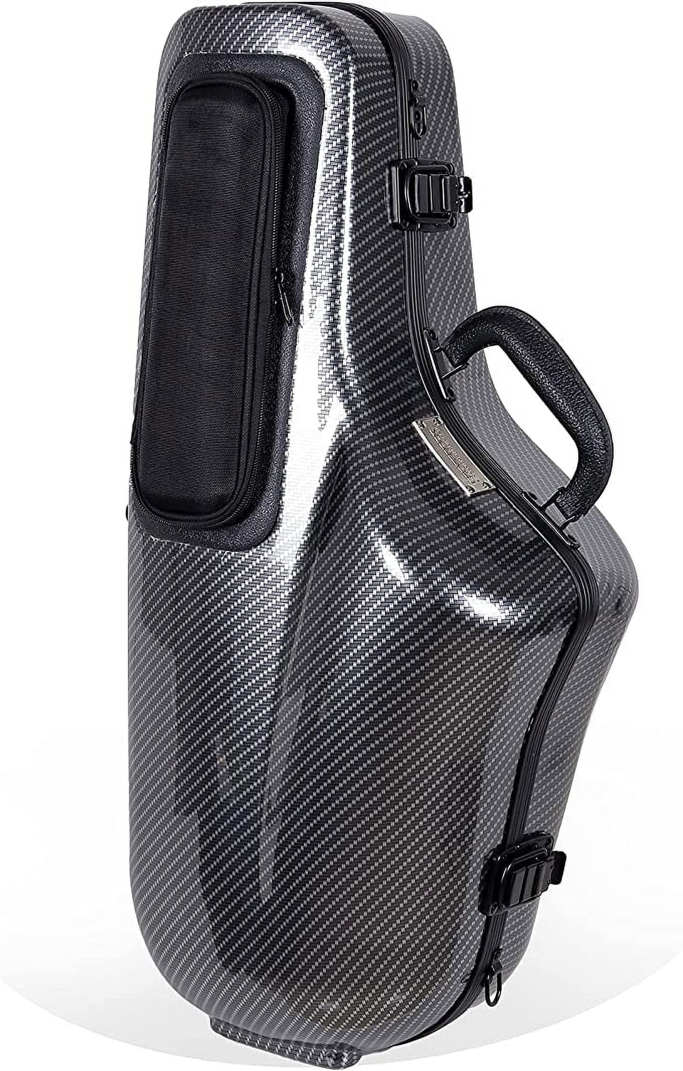 Crossrock Waterproof Alto Saxophone Case, PC Carbon Wave ABS Mold Hard Shell