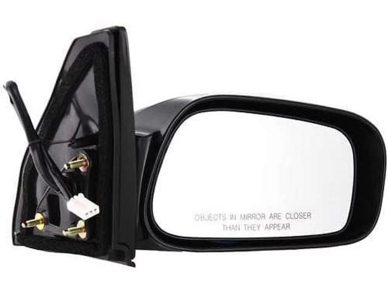 Right Passenger Side Power Mirror - Gloss Black - Non-Foldaway - Compatible with 2003 - 2008 Pontiac Vibe 2004 2005 2006 2007
