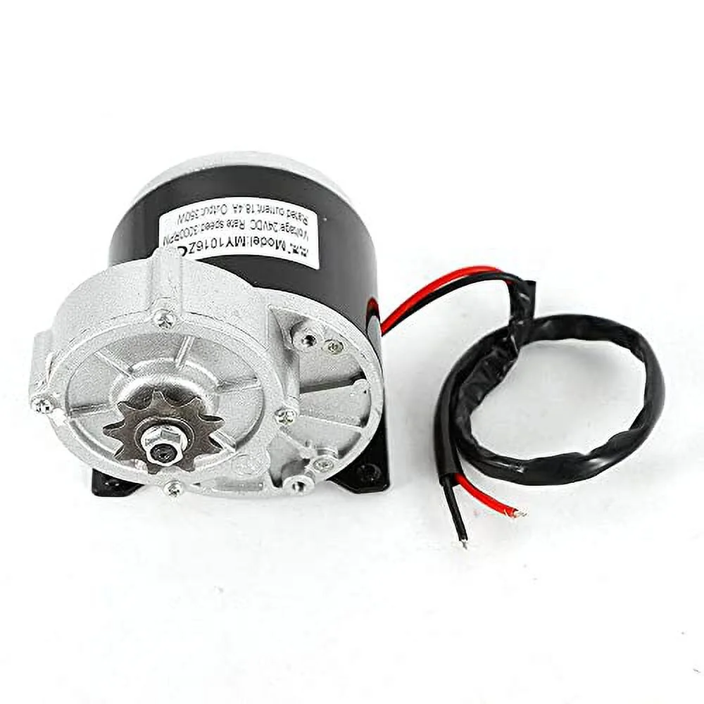 MY1016Z3 Gear Reduction Electric Motor 24 Volt 350 Watt Electric Motor with 9 Tooth Sprocket Ebike for Mini Bikes Scooters