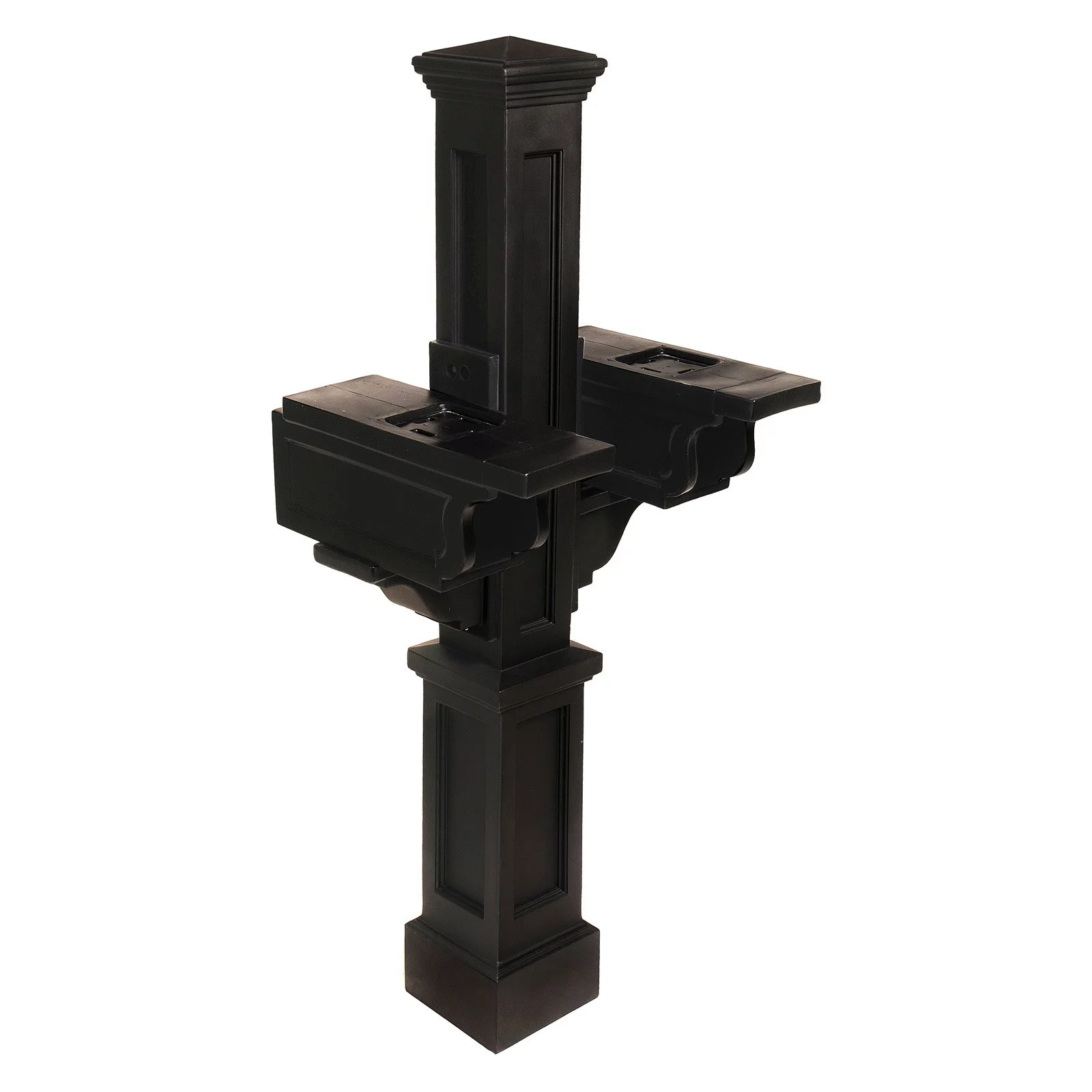 Mayne Rockport Double Traditional Plastic Mail Post in White