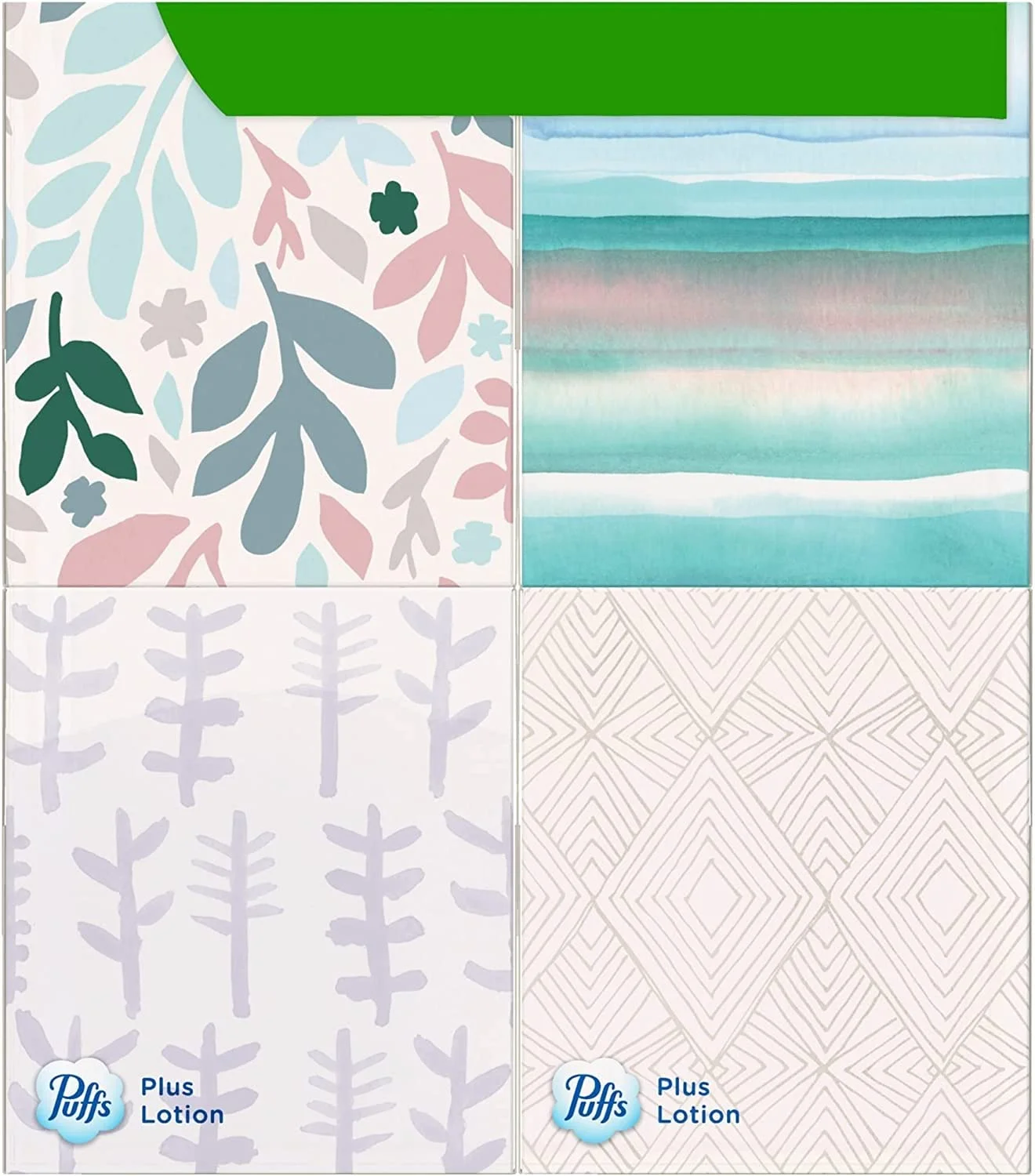 Puffs Plus Lotion White Facial Tissues 4-48 Count Boxes