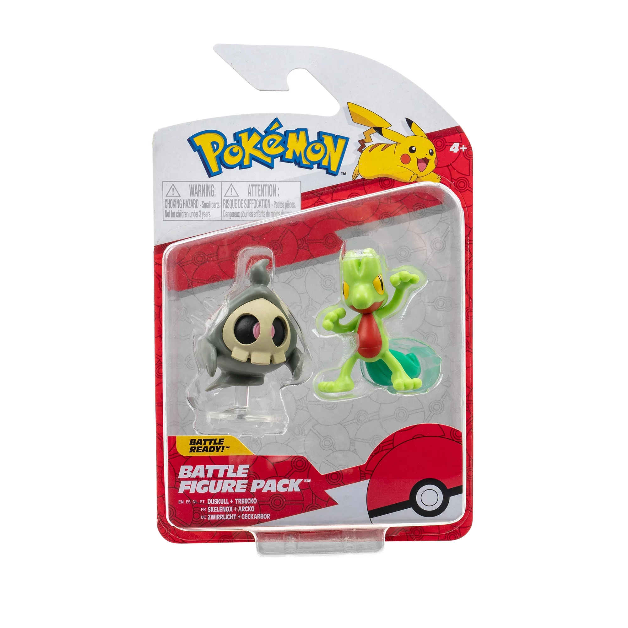 Pokemon Battle Figure 2 Pack - Features 2 inch Treecko & Duskull - Authentic Details
