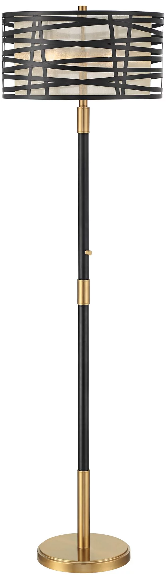 Possini Euro Design Halifax Modern Industrial Floor Lamp 64 1/2