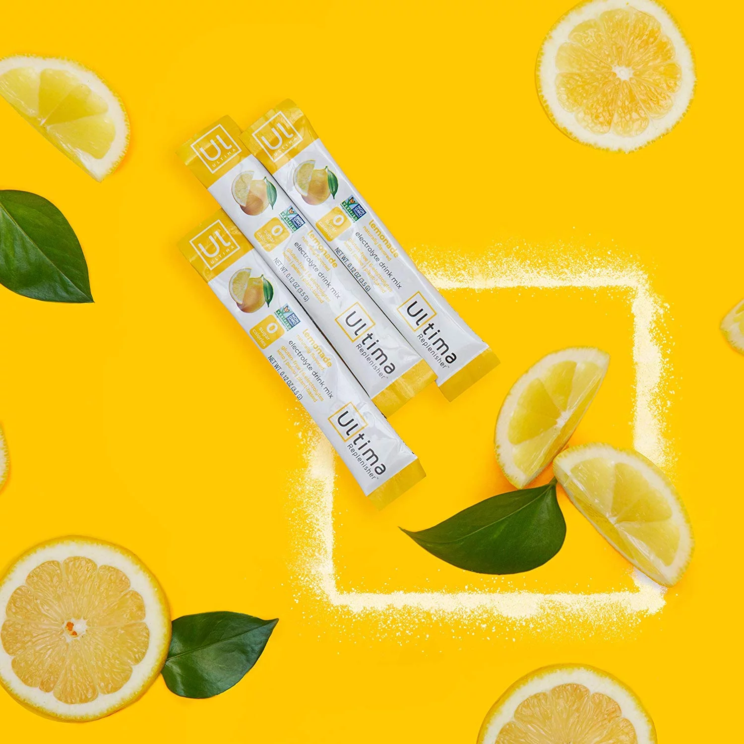 Ultima Replenisher Electrolyte Hydration Mix, Lemonade, 20 Count Stickpacks - Sugar-Free, 0 Calories, 0 Carbs - Gluten-Free, Keto, Non-GMO, Vegan -Magnesium, Potassium, Calcium, Sodium