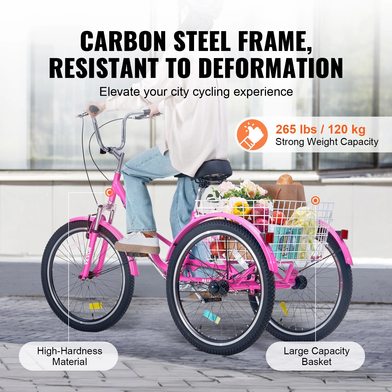 SKYSHALO Folding Adult Tricycle 26