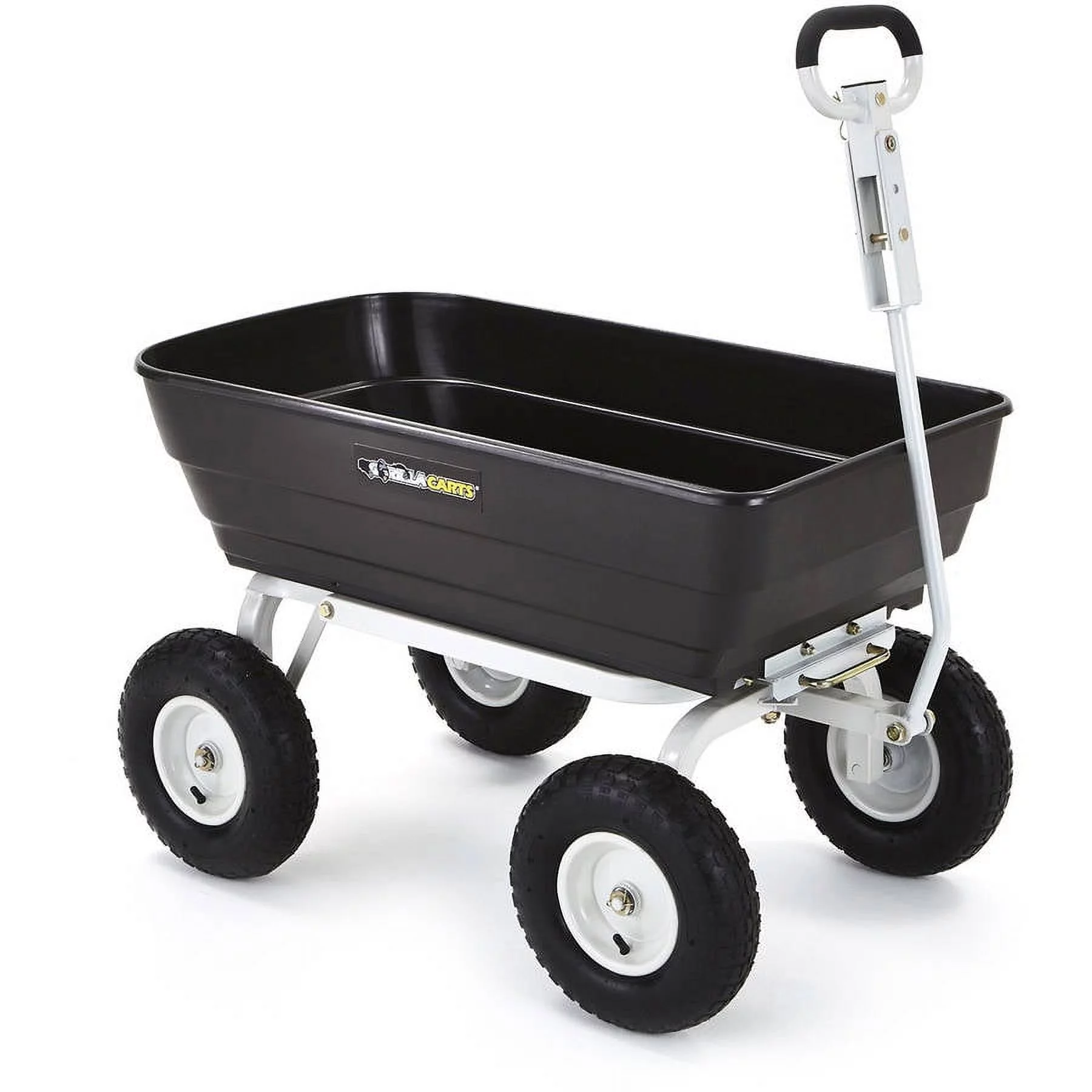 Gorilla Carts GOR62-COM Poly Garden Dump Cart with 2-in-1 Convertible Handle, 1,000 lb Capacity, Black