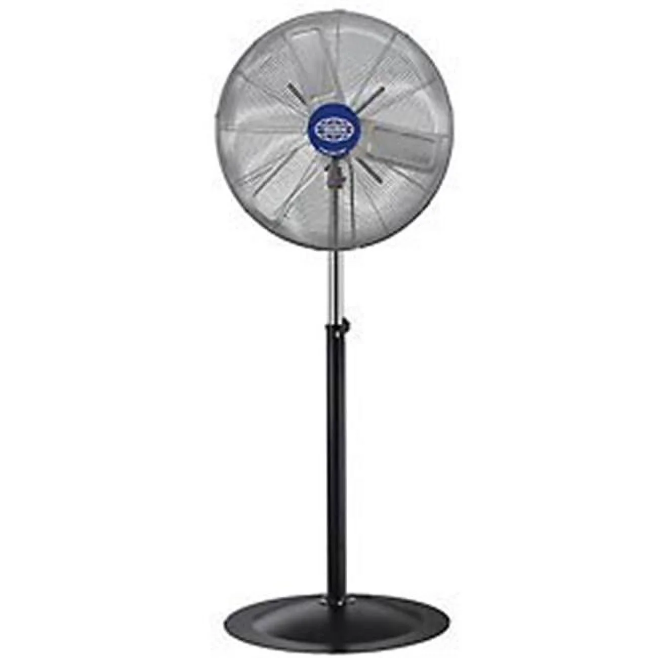 Global Industries 292593 Deluxe Oscillating Pedestal Fan 24 in. Dia. - 0.5 HP - Black & Silver