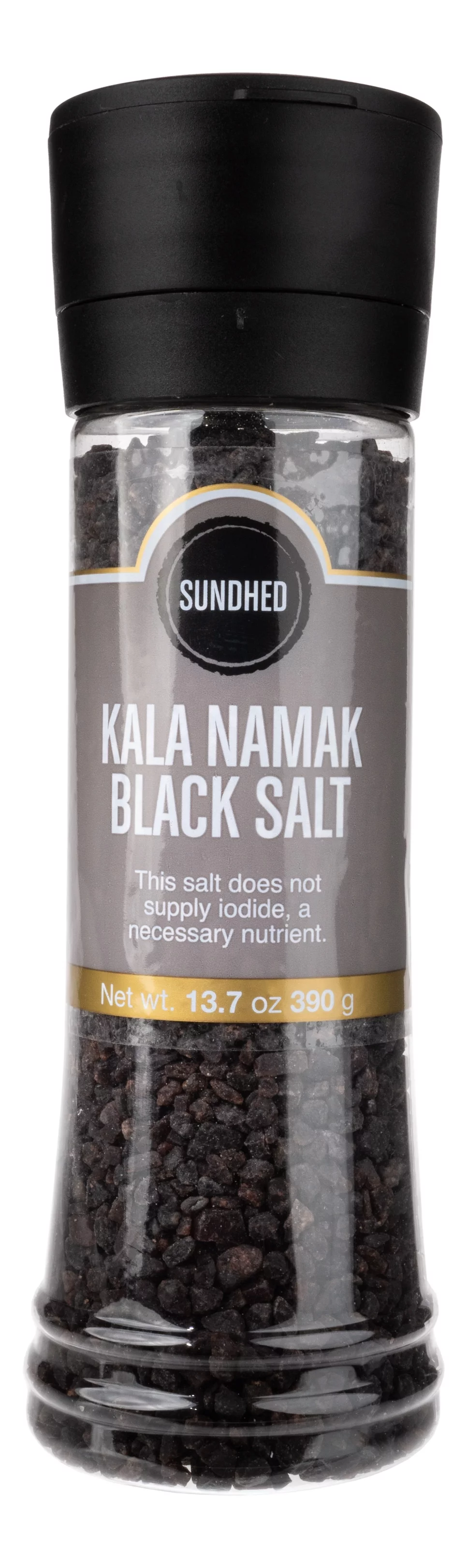 Himalayan Salt Indian Black/Kala Namak in Grinder- 13.7 Oz