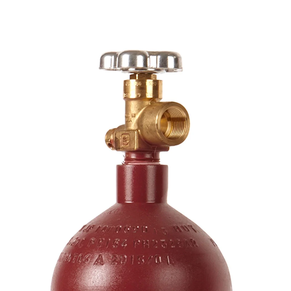 New 20 Cu Ft Steel Nitrogen Cylinder with CGA580 Valve Industrial DOT Approved