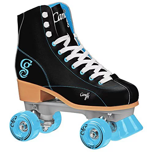 roller derby elite u772bt-04 sabina candi girl womens roller skate, black & teal - size 4