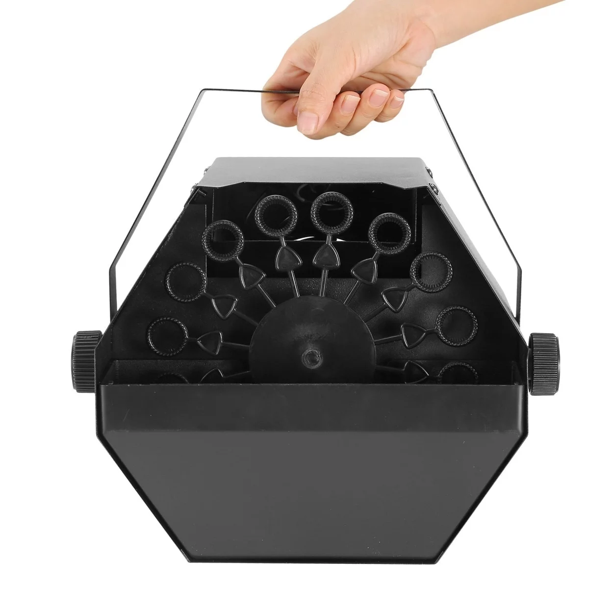 Automatic Bubble Machine 25W Pro Bubble Blower Maker with Handle for DJ DISCO Stages Wedding Kids Birthday Parties