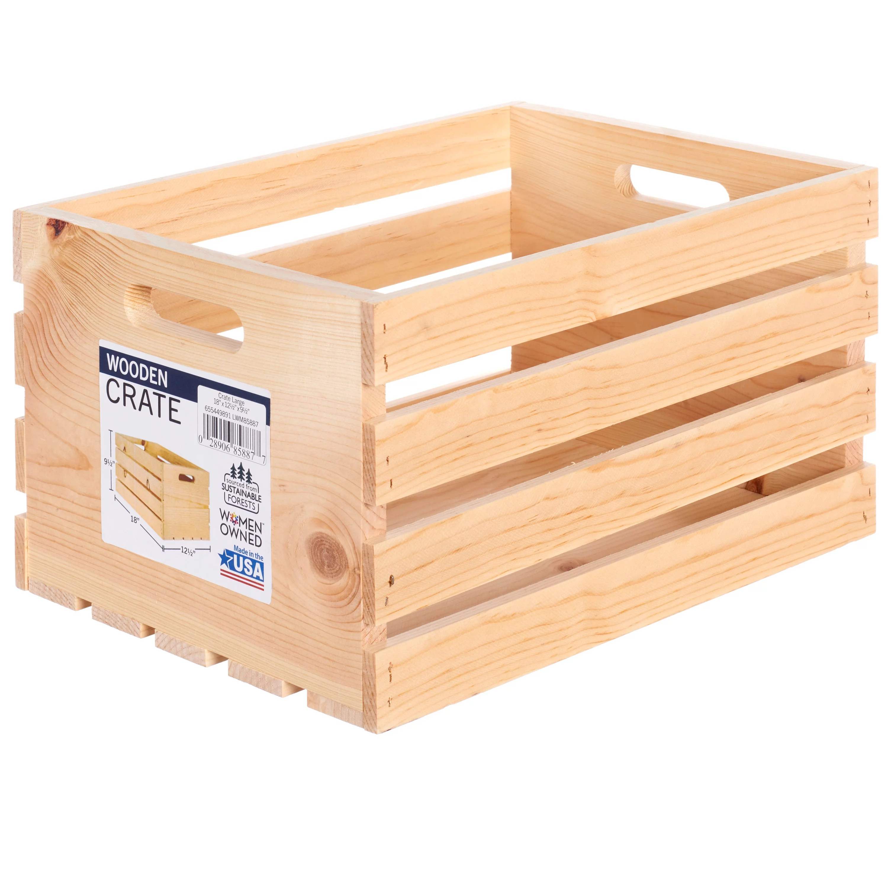 Unfinished Wood Crate 18