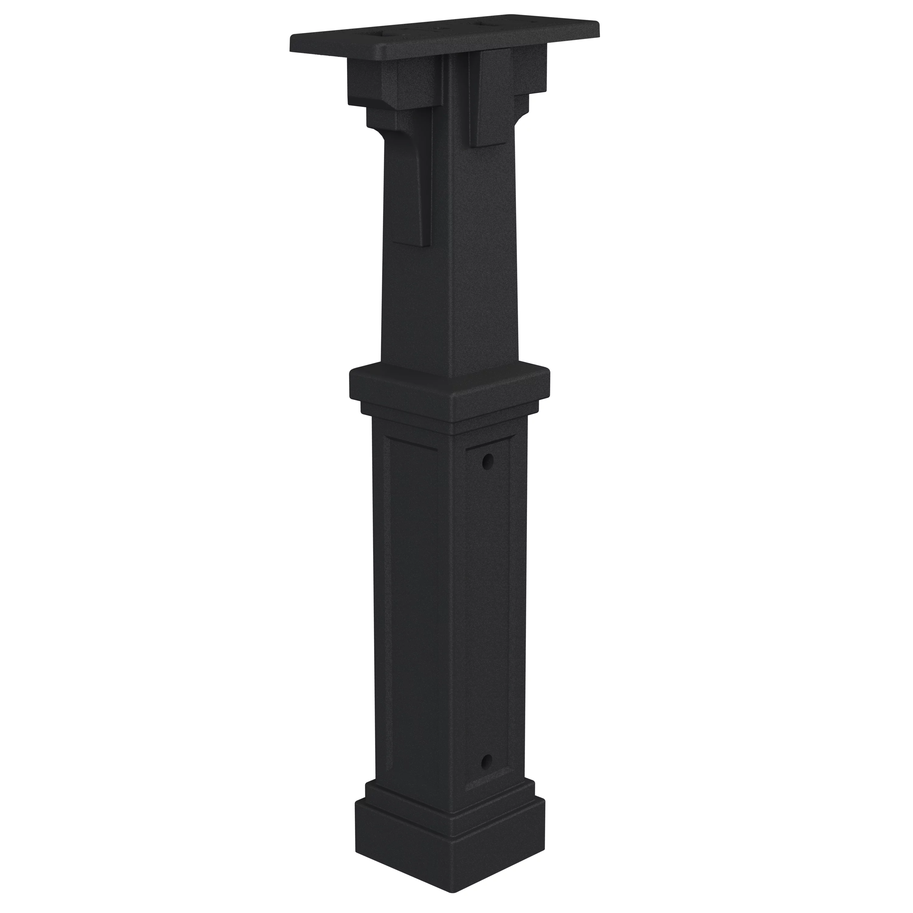 Grand Haven Plastic Mailbox Post, Black, GHP40B01
