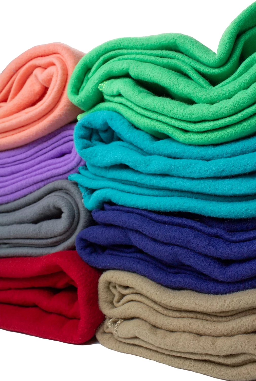 Case of 24 Arkwright Polar Fleece Throw Blankets, Assorted Colors, 50 x 60 in, Lightweight, Value Pack