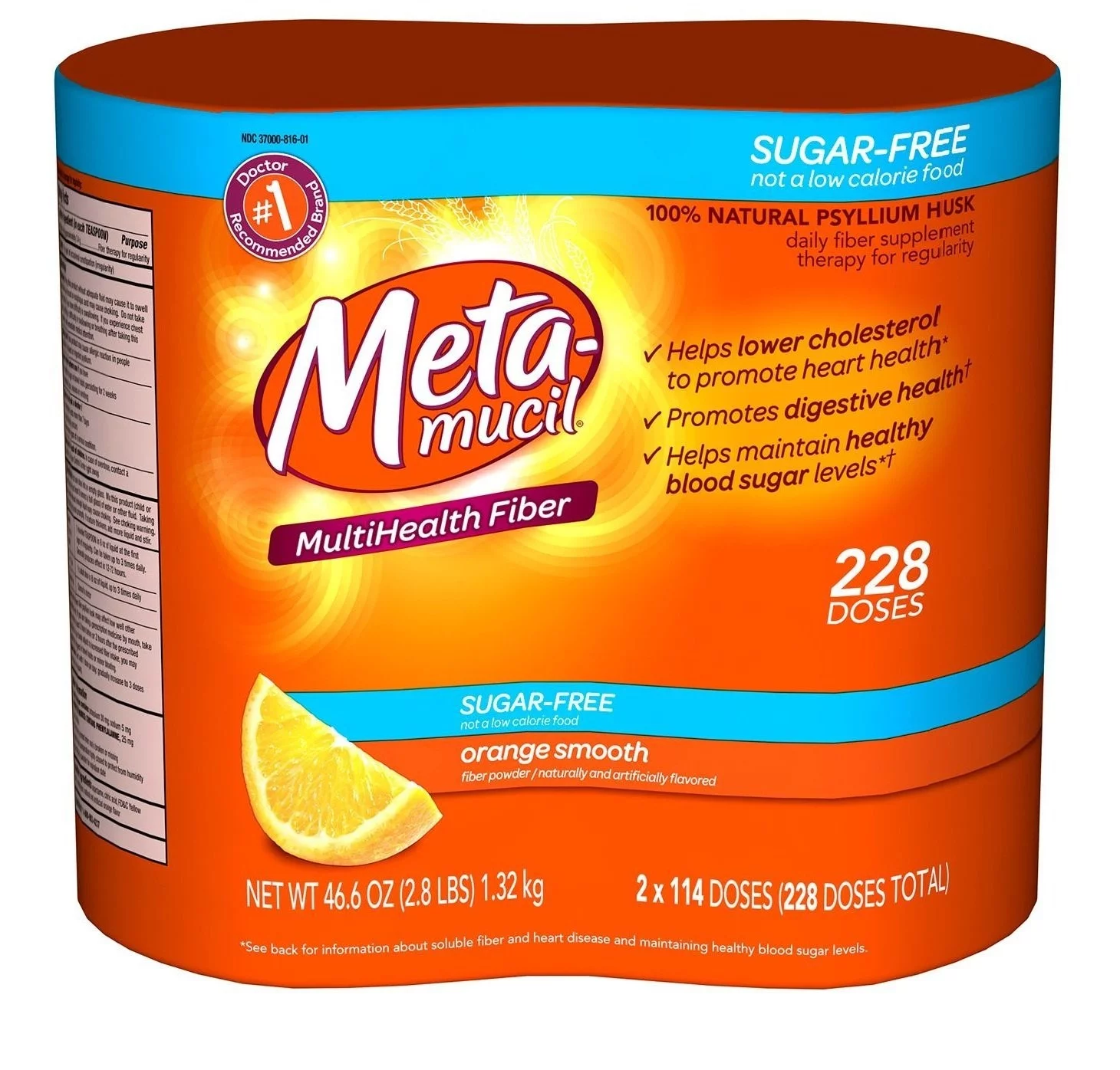 Metamucil® MultiHealth Fiber, Sugar Free, 228 Doses