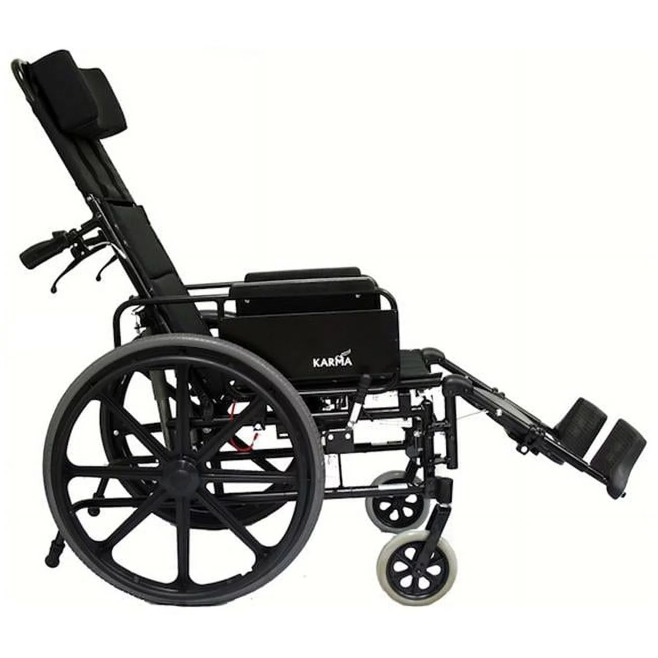 KM5000 16 in. seat Lightweight Reclining Wheelchair with Removable Desk Armrest