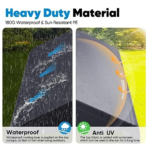 Quictent 6x6ft Outdoor Storage Shed Heavy Duty Portable Garage Shelter Motorcycle Shelter Storage Shelter Shed for Patio Furniture, Lawn Mower, and Bike Storage-Dark Gray