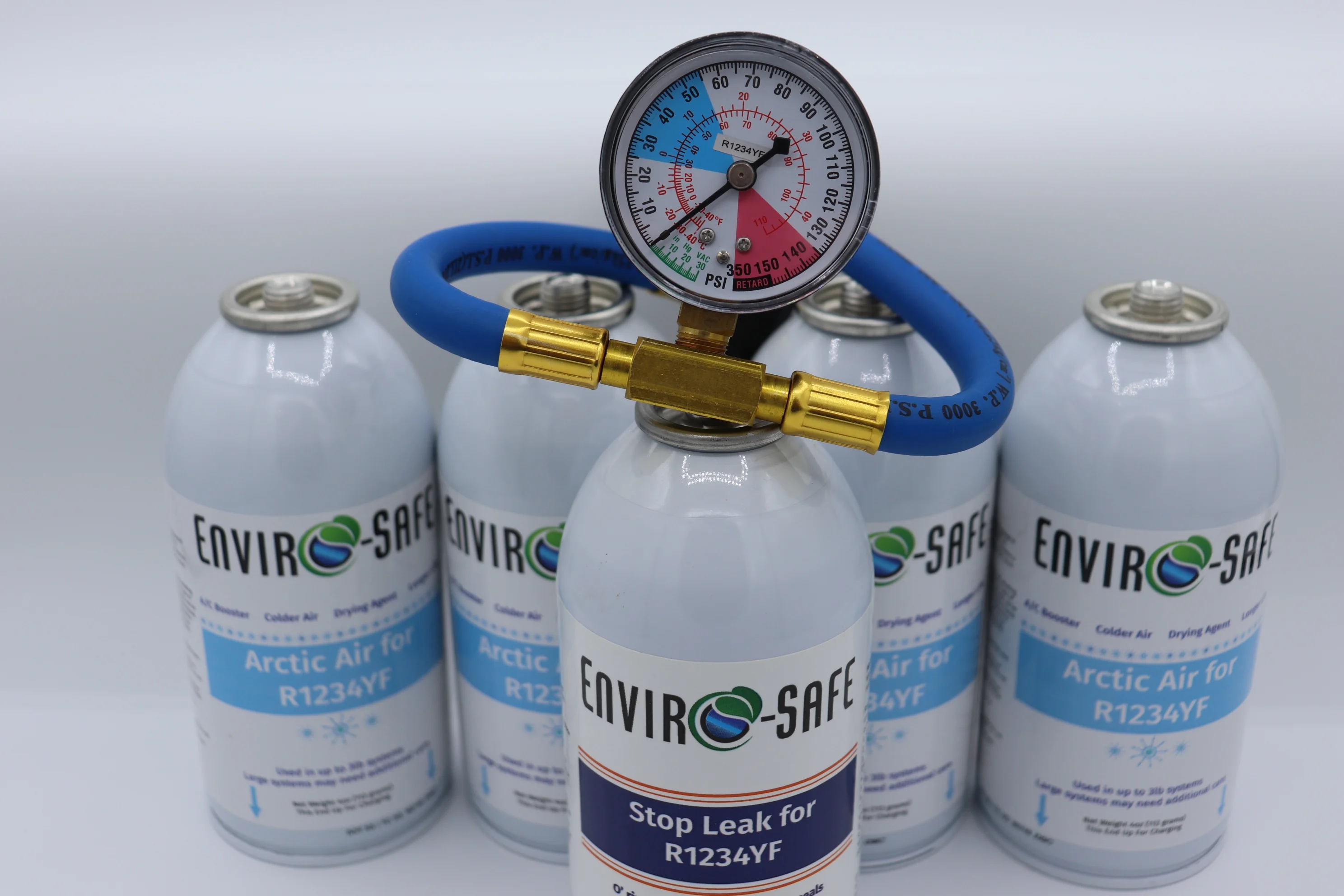Envirosafe Arctic Air for R1234yf and Stop leak with Gauge, R-1234yf