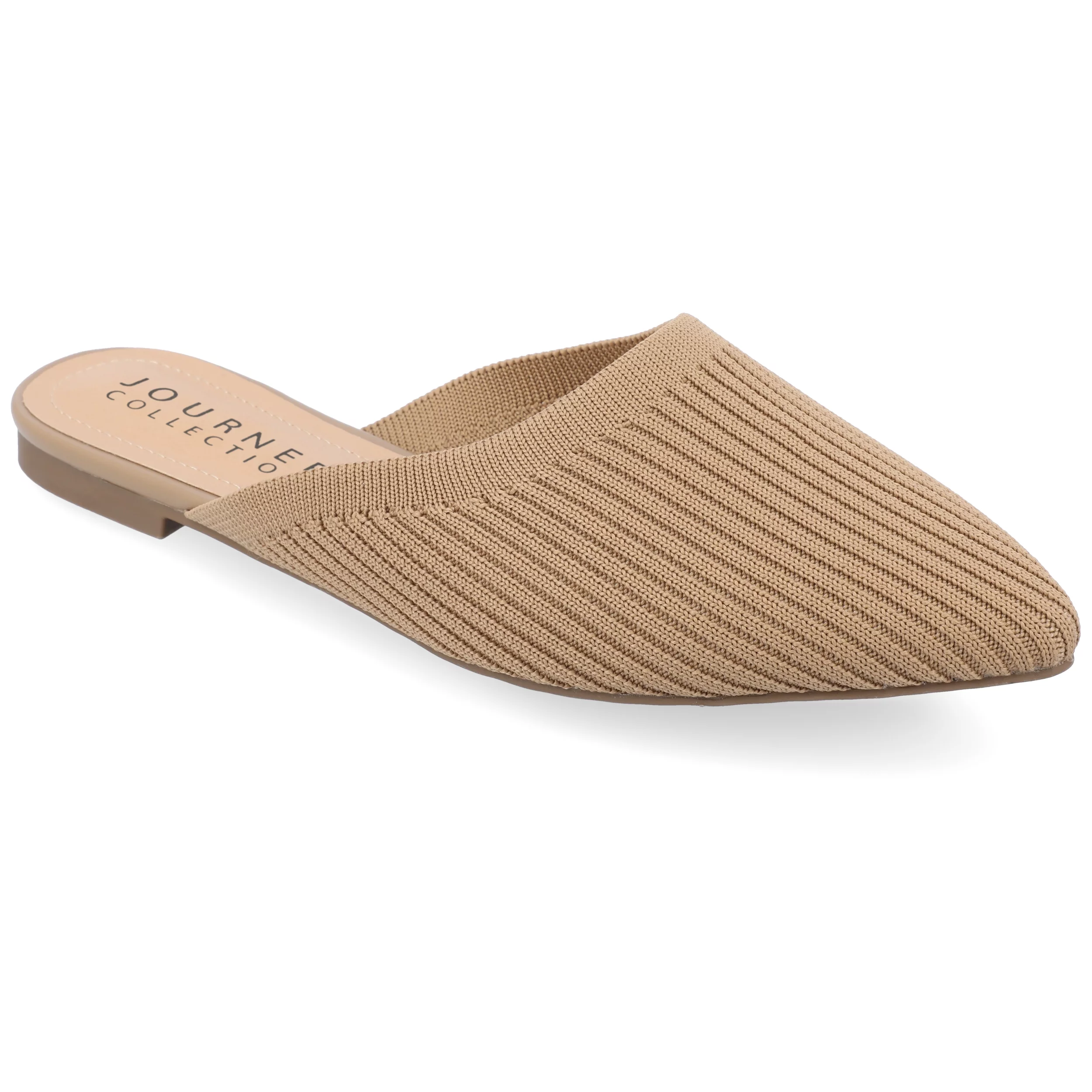 Journee Collection Womens Aniee Slip On Almond Toe Mule Flats