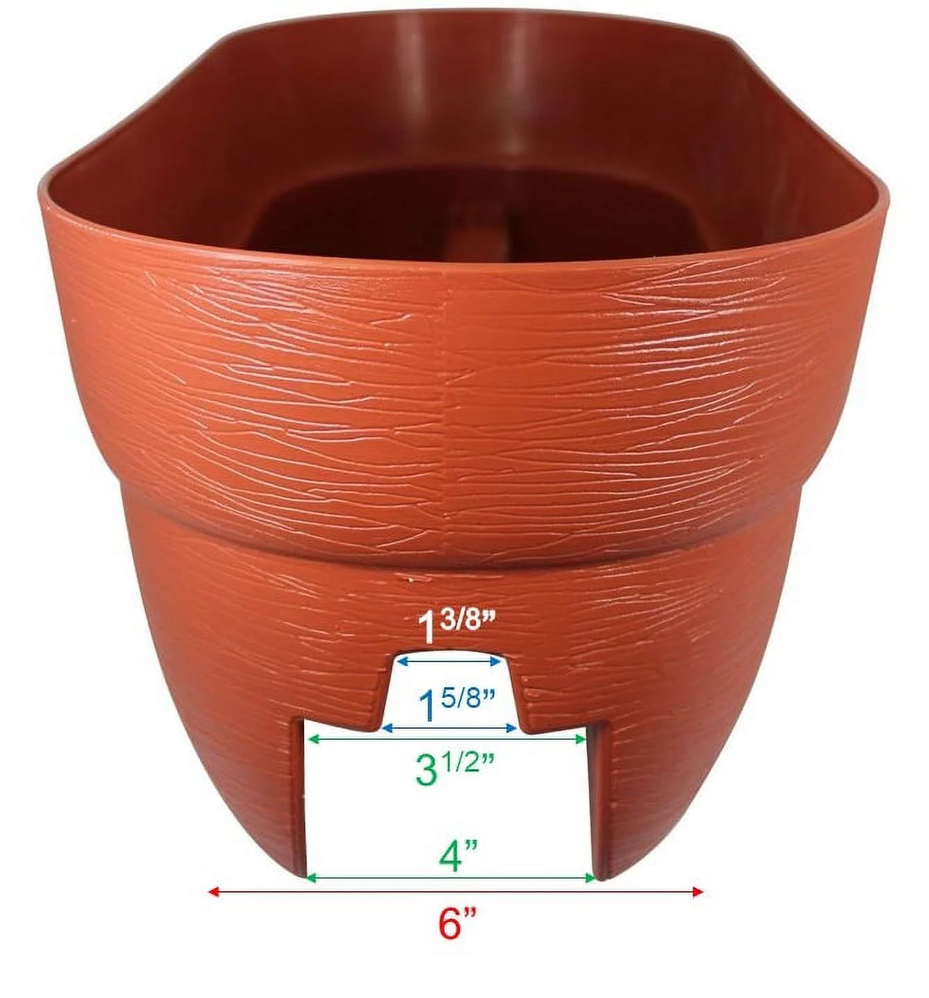 Bloomers Railing Planter with Drainage Holes – 24