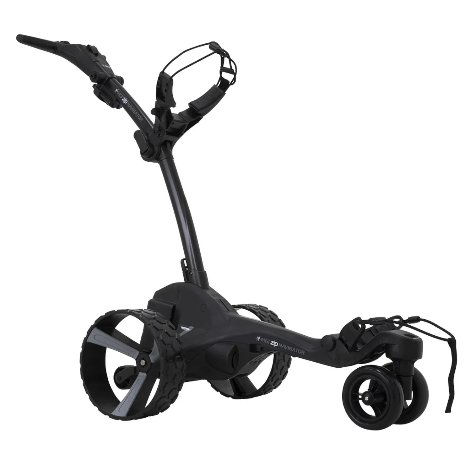 MGI Zip Navigator Electric Golf Cart - 36 Hole Lithium Battery - Remote Control - Accessories Included (Drink Holder, Umbrella Holder, Rear Wheel Covers, Multi-Purpose Clip  GPS Phone Holder)