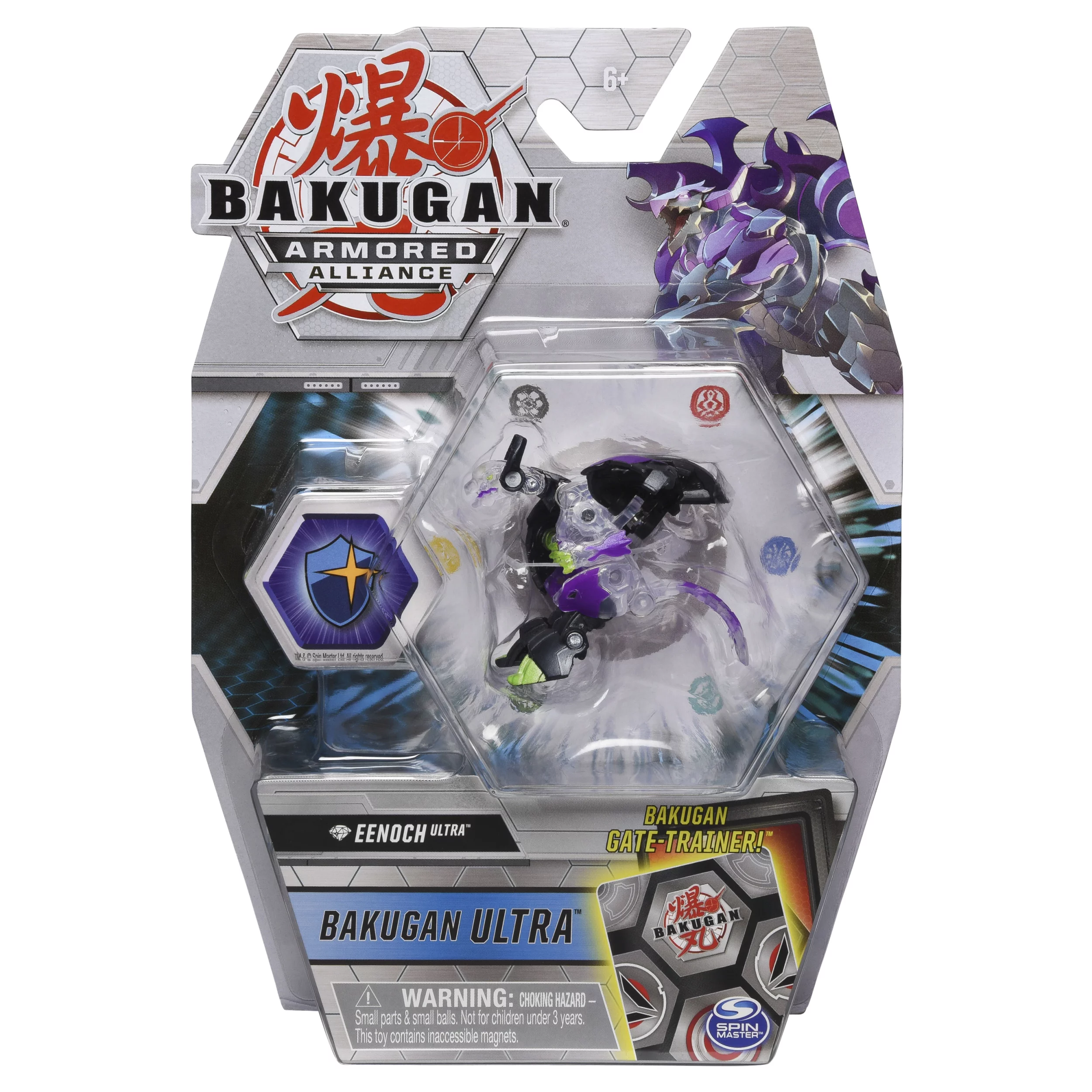 Bakugan Ultra, Diamond Eenoch, 3-inch Tall Armored Alliance Collectible Action Figure and Trading Card