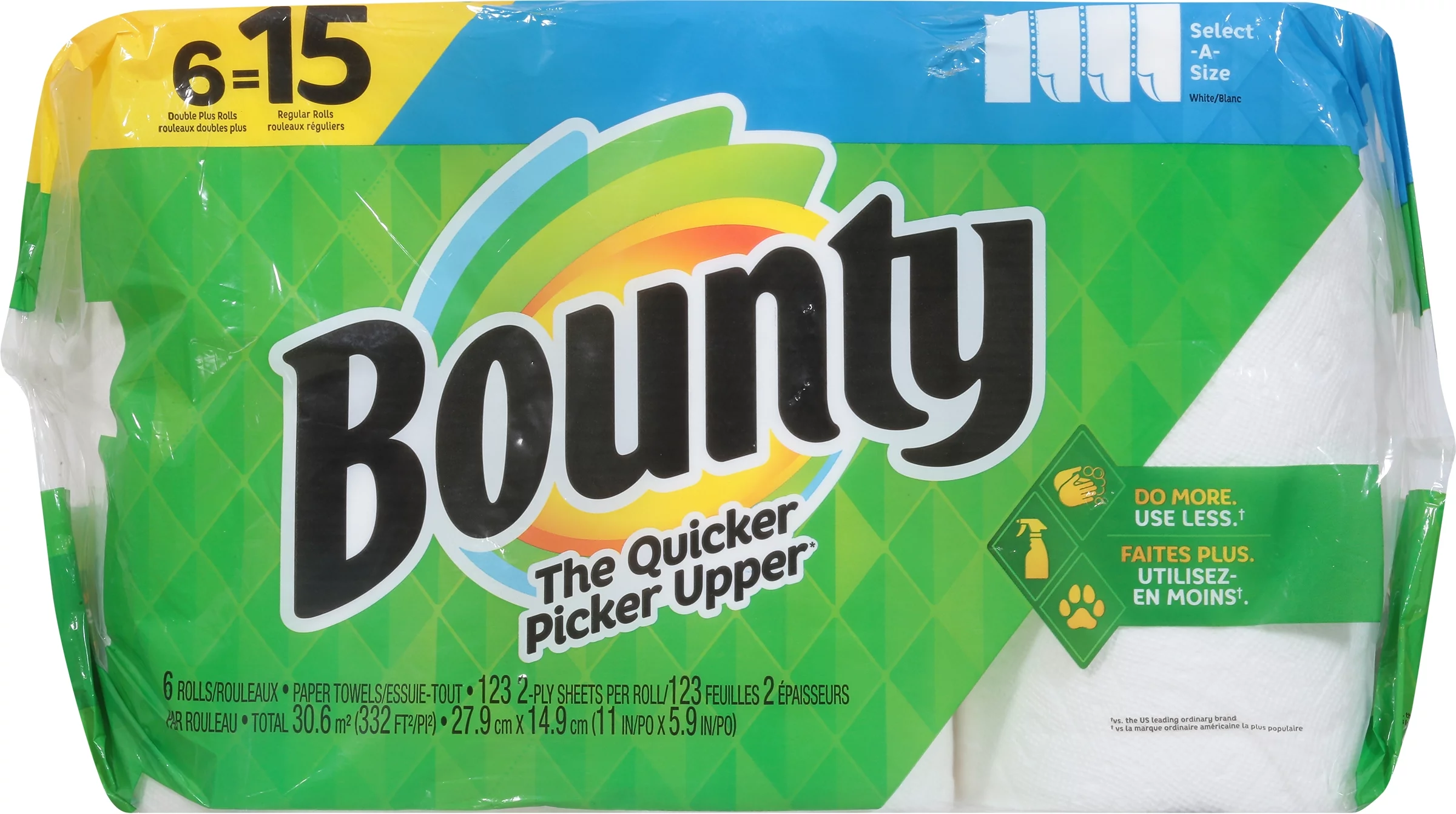 Bounty Select-A-Size 2-Ply Paper Towels, 17-11/16