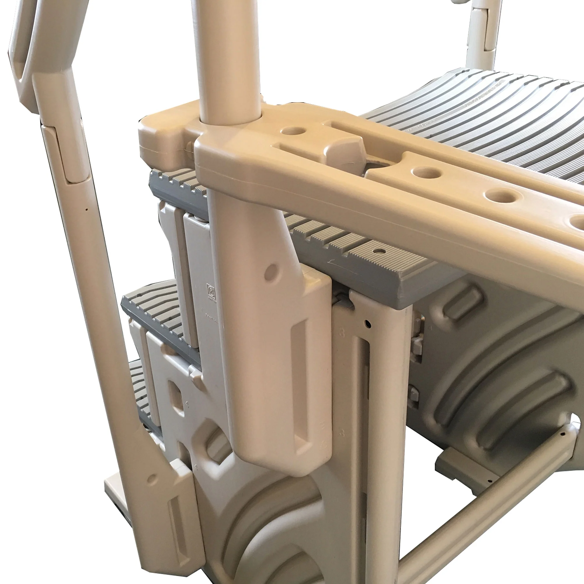 Confer Plastics Curved In-Pool 3 Step Ladder, In Ground Pool Stairs