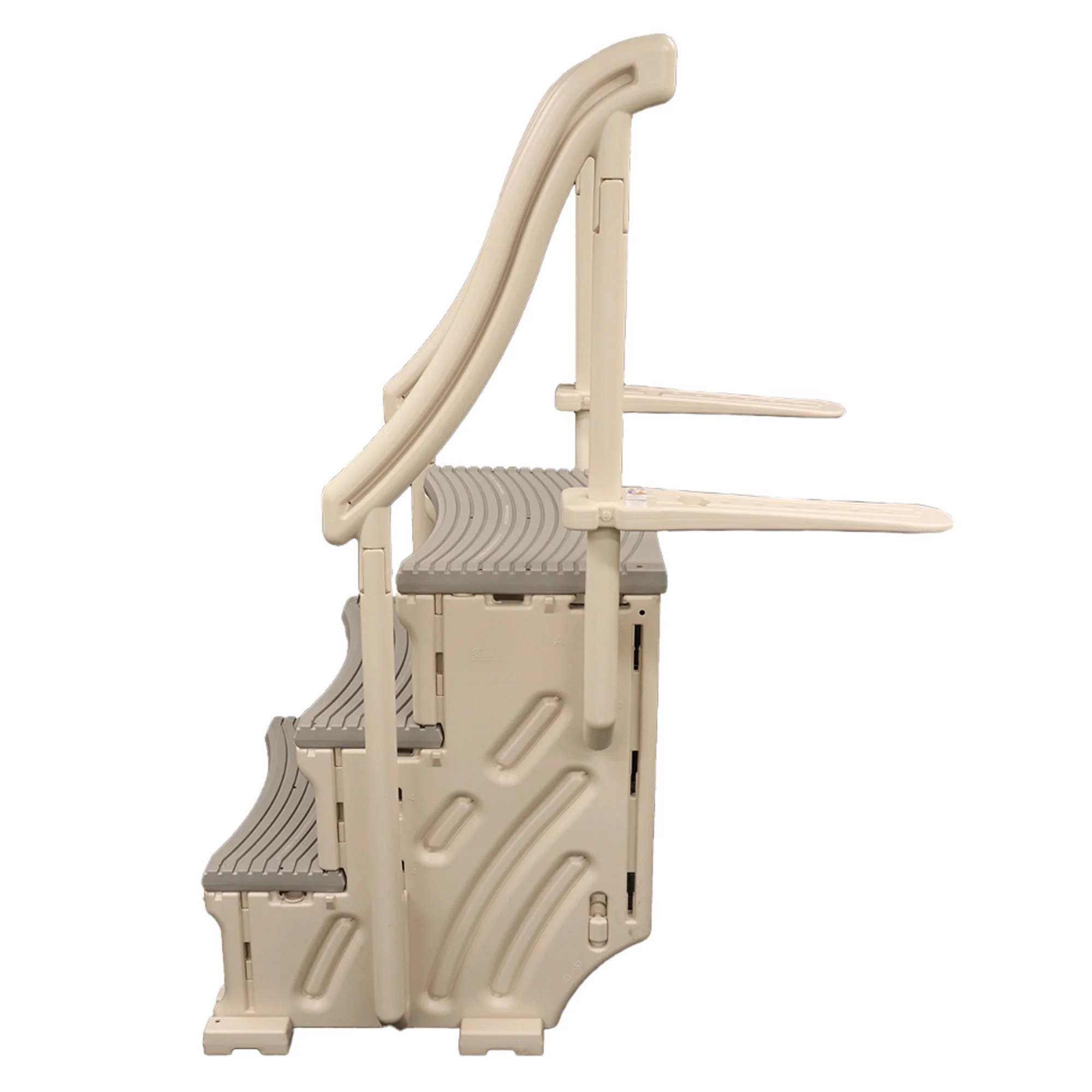 Confer Plastics Curved In-Pool 3 Step Ladder, In Ground Pool Stairs
