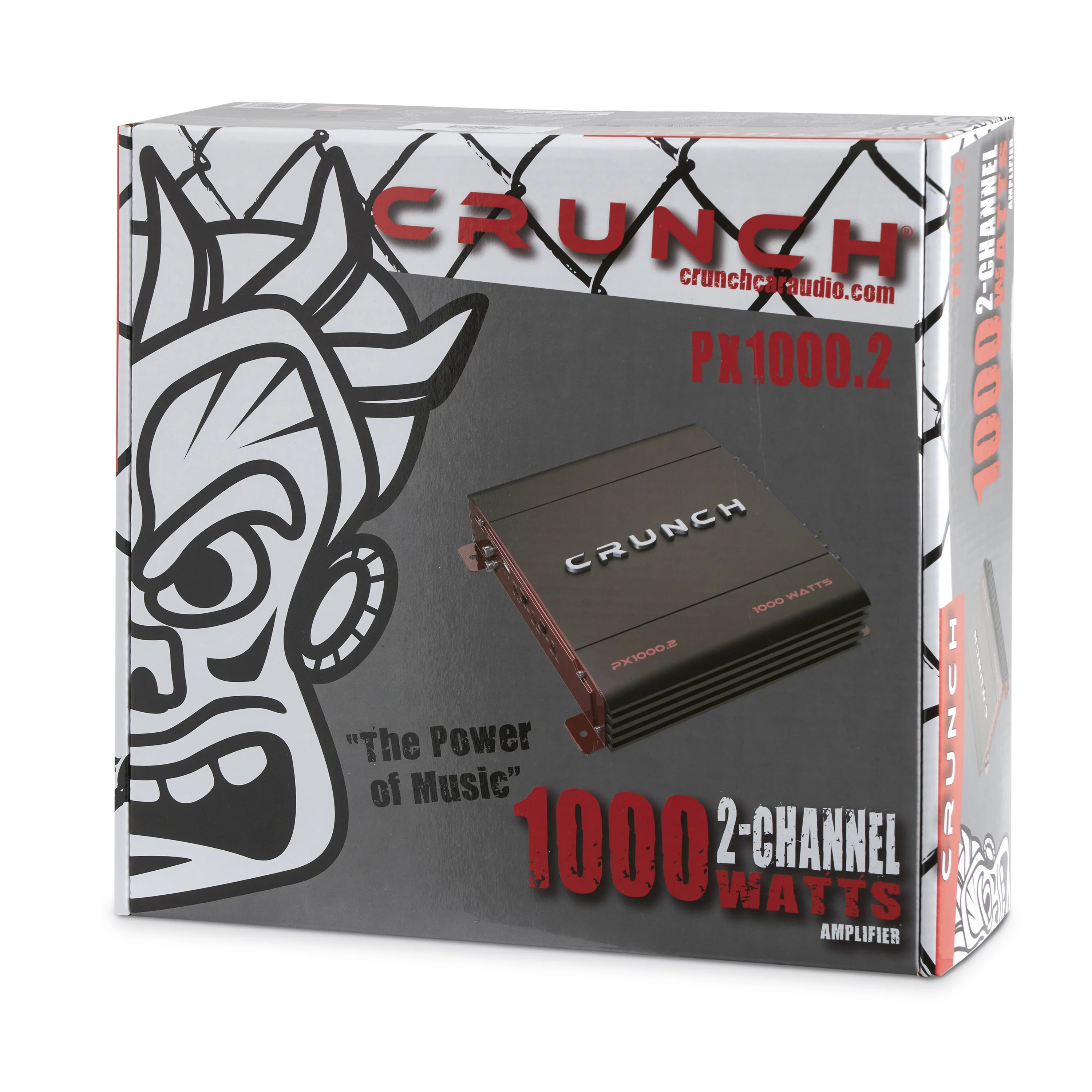 Crunch 2 Channel Car Audio Amplifier & MTX 12 In Dual Loaded Subwoofer Box