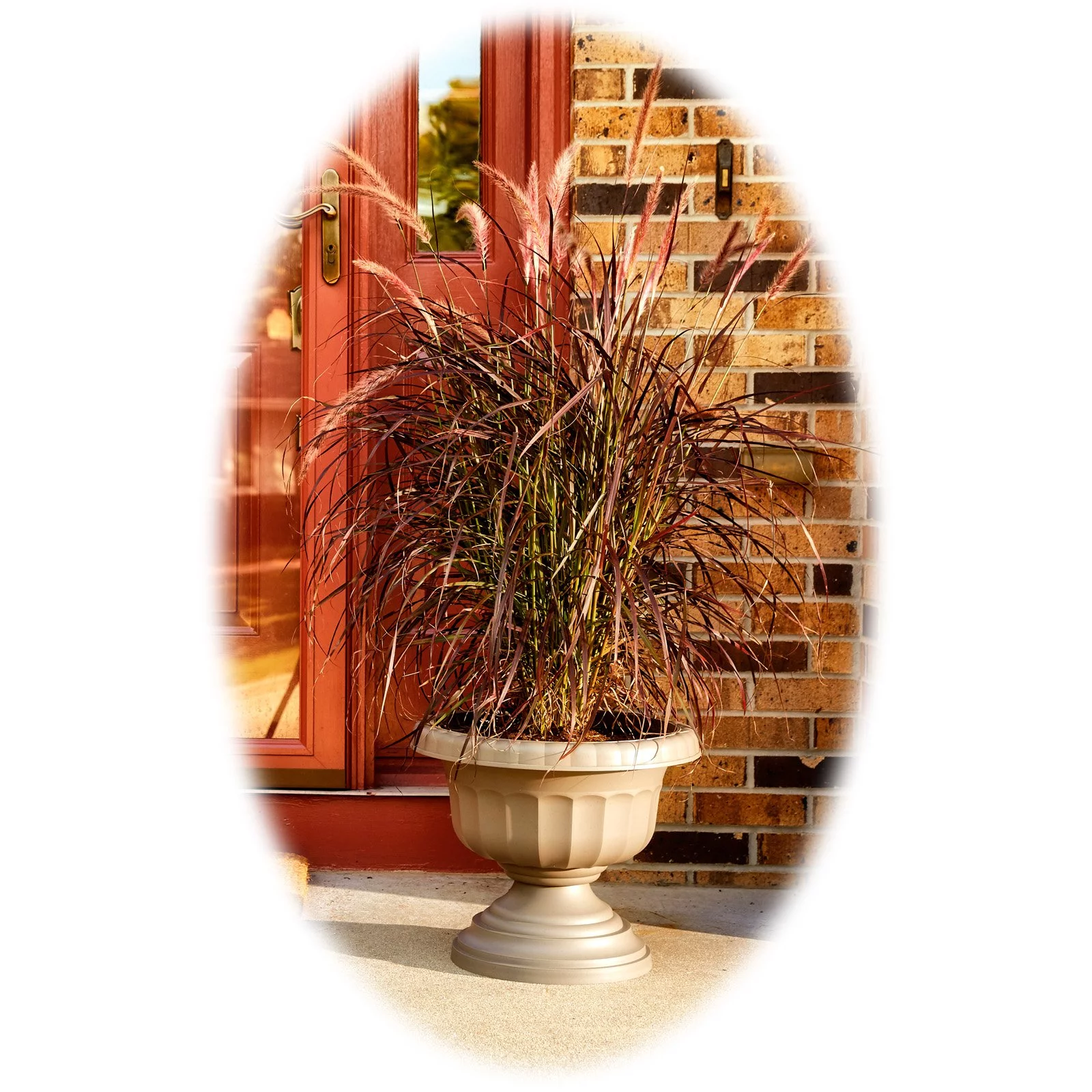 Bloem GU18-10 Grecian Urn Plastic Planter White, 18
