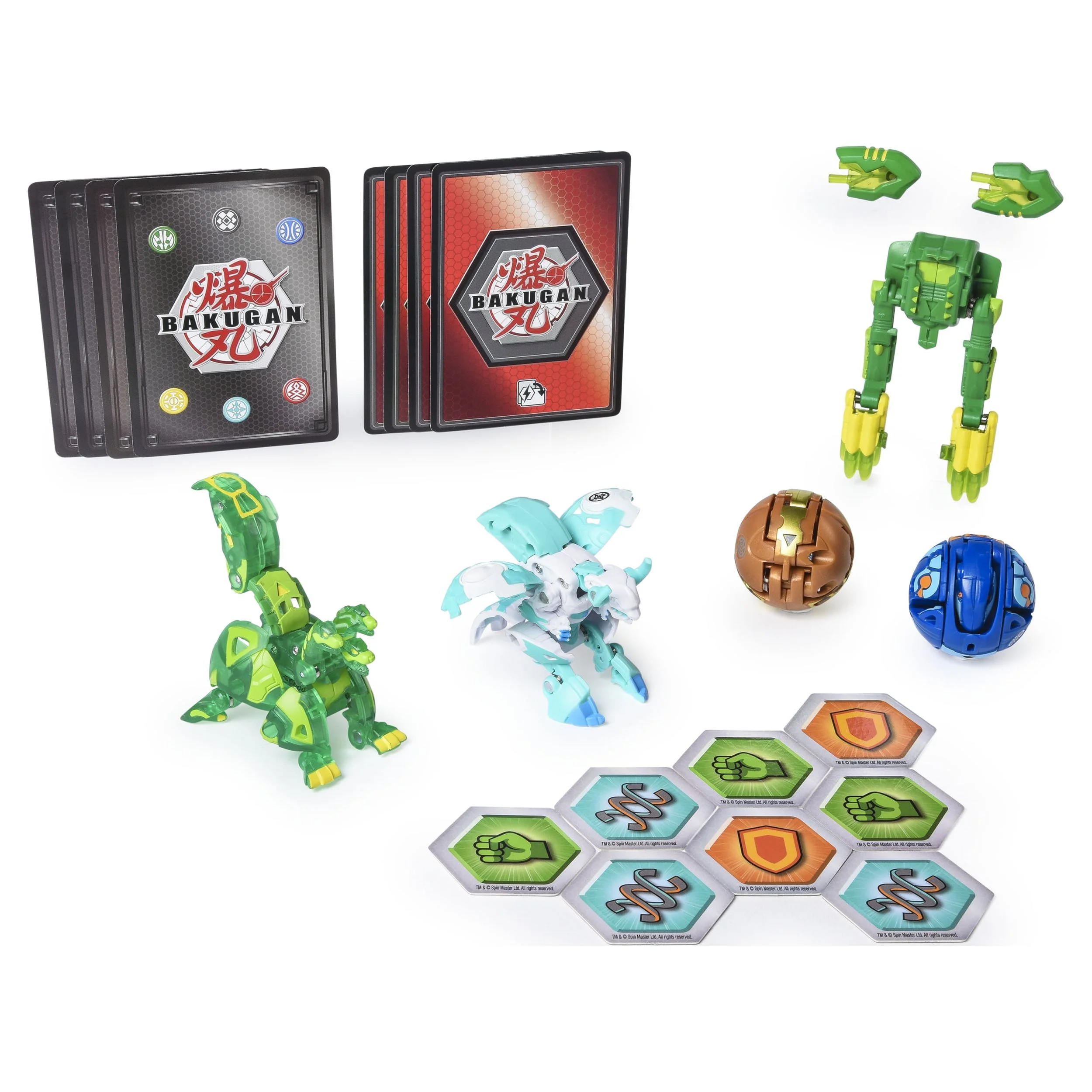 Bakugan Baku-Gear 4-Pack, Howlkor Ultra with Baku-Gear and Eenoch Ultra, Collectible Action Figures