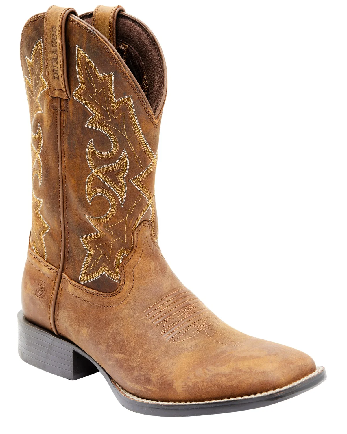 Durango Men's Westward Western Performance Boot Broad Square Toe Brown 7.5 D(M) US