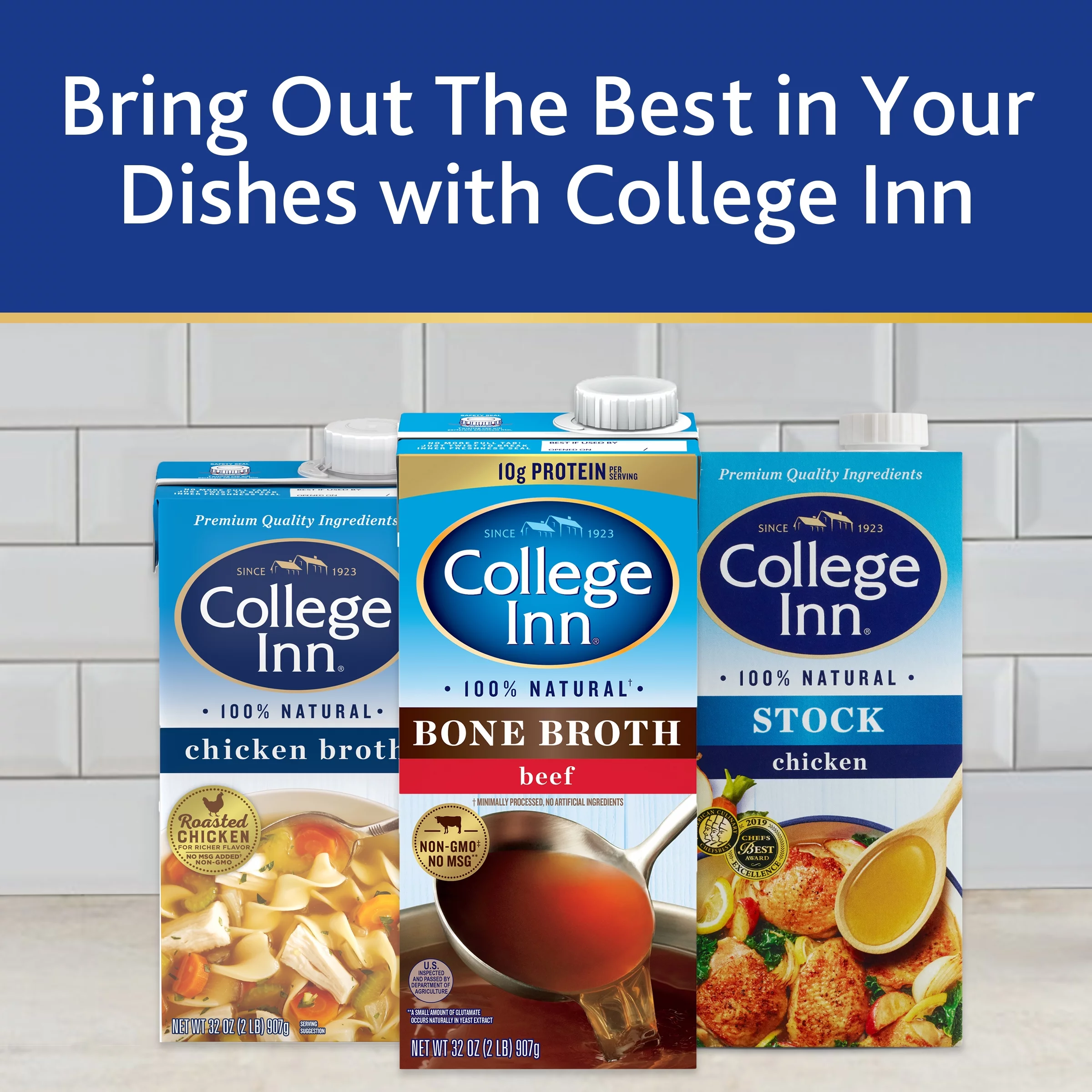 College Inn Unsalted Chicken Stock, 32 oz Carton