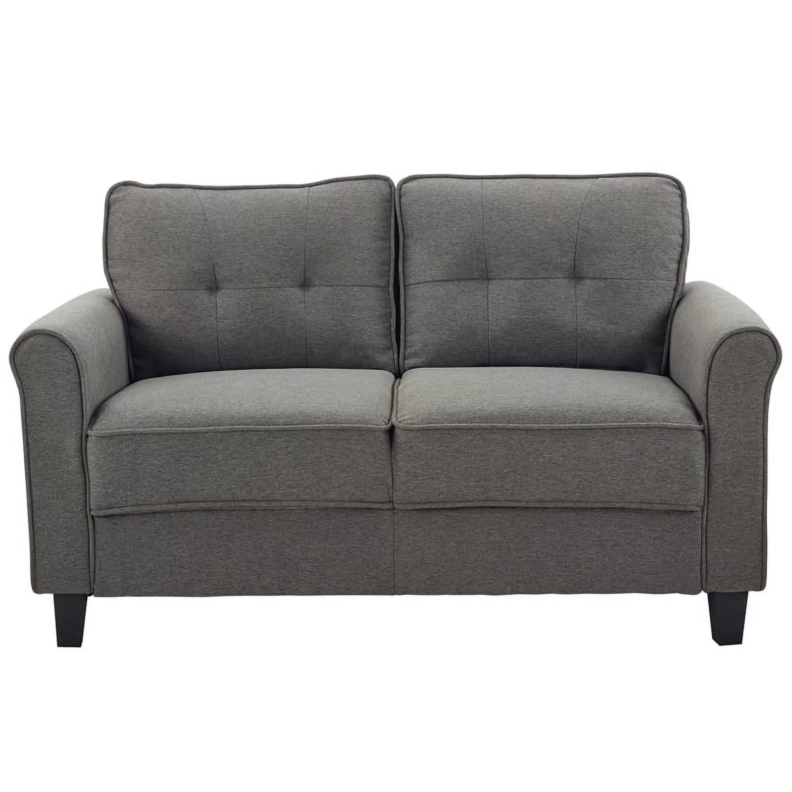Lifestyle Solutions Helena Loveseat in Heather Gray Fabric Upholstery