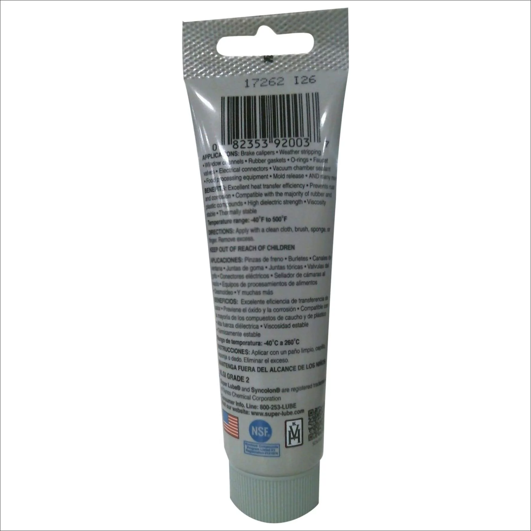 Super Lube Silicone Lubricating Grease with Syncolon (PTFE)