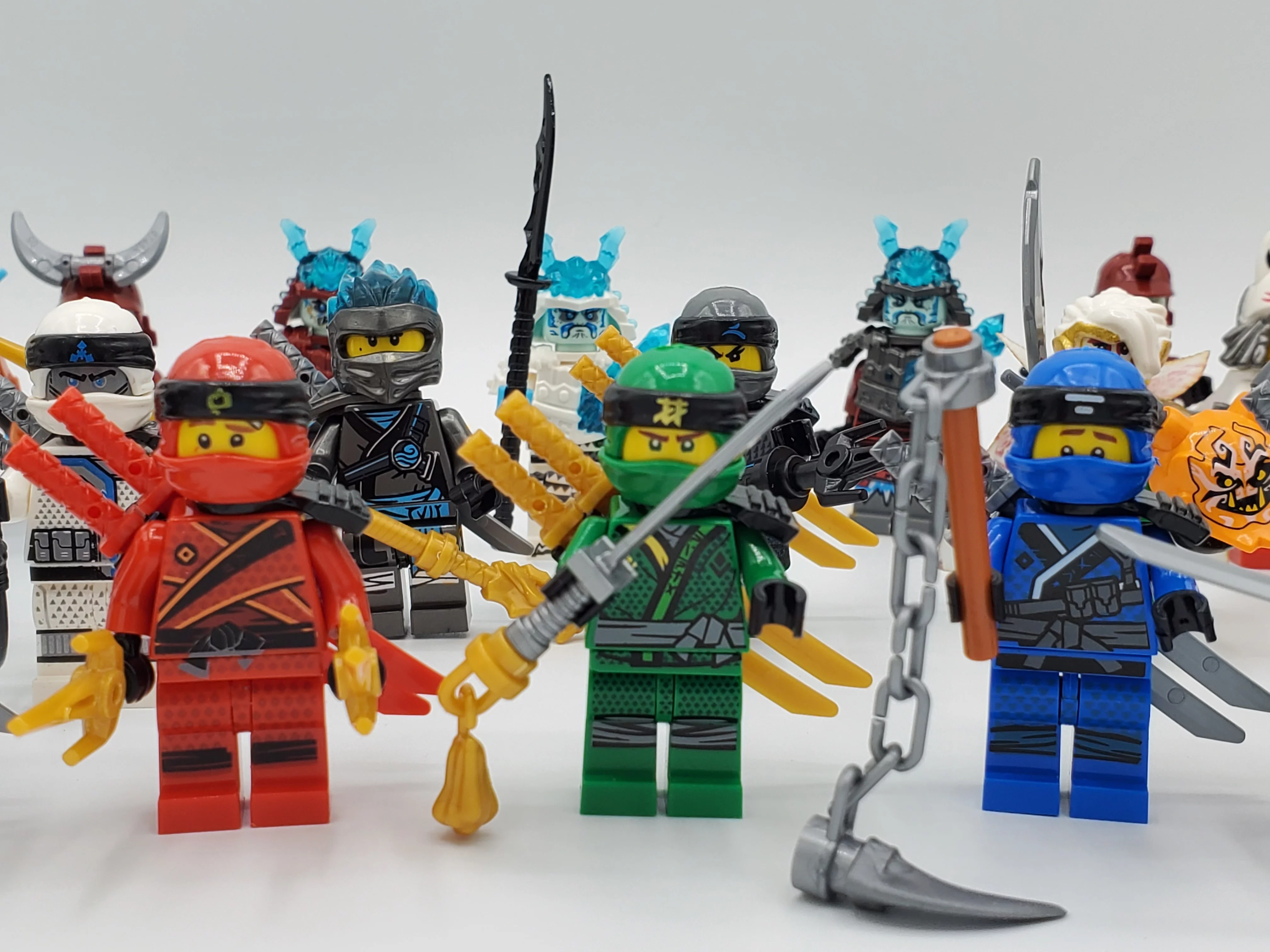 Ninjago Season 11 Blizzard Samurai Custom 24 Minifigures Kai Jay Sensei Wu Master Building Blocks Toys