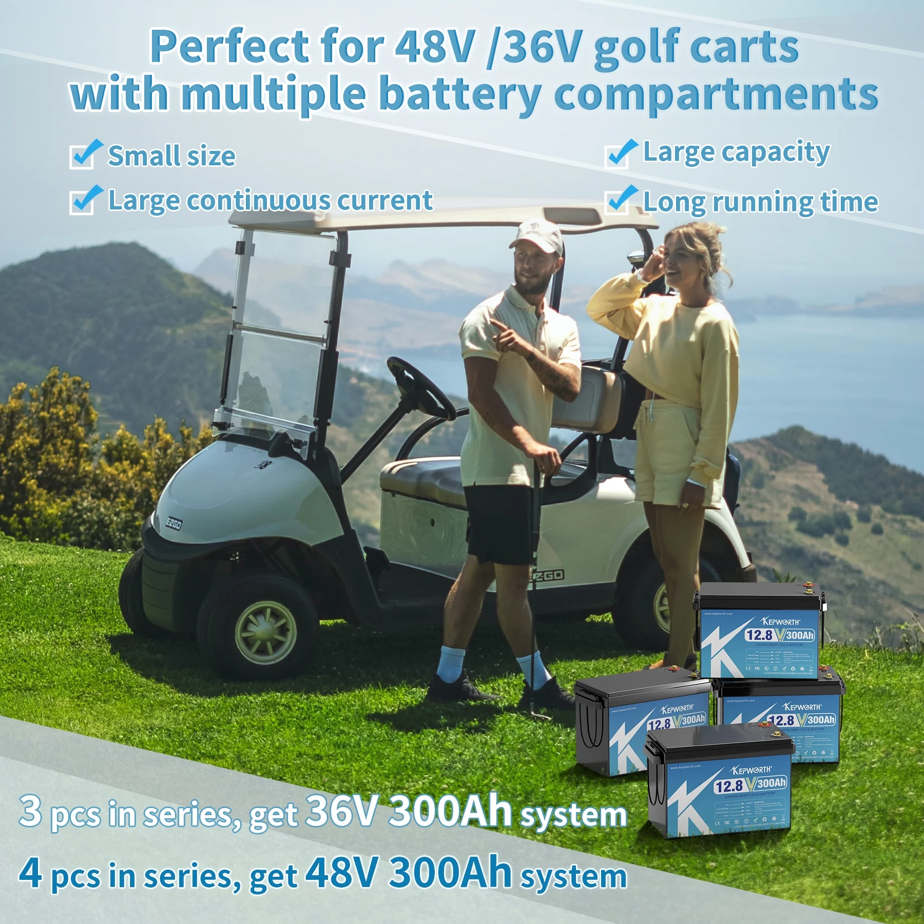 12V 180Ah LiFePO4 Battery, Rechargeable Lithium Batteries with 100A BMS, Over 4000+ Deep Cycle, Perfect for RV, Solar, Marine, Trolling Motor, Camping, Boat