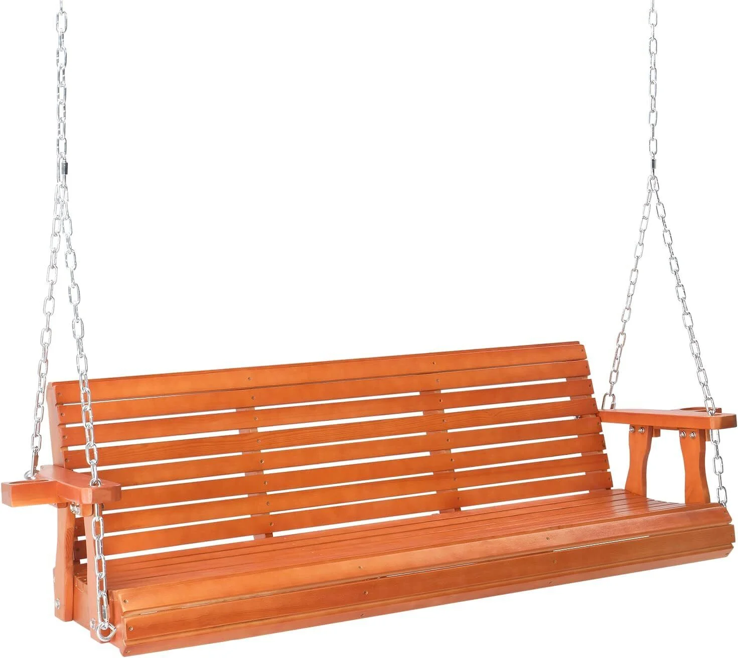 5 FT Heavy Duty 880 LBS Patio Porch Swing Outdoor Hanging Chair with Cup Holder