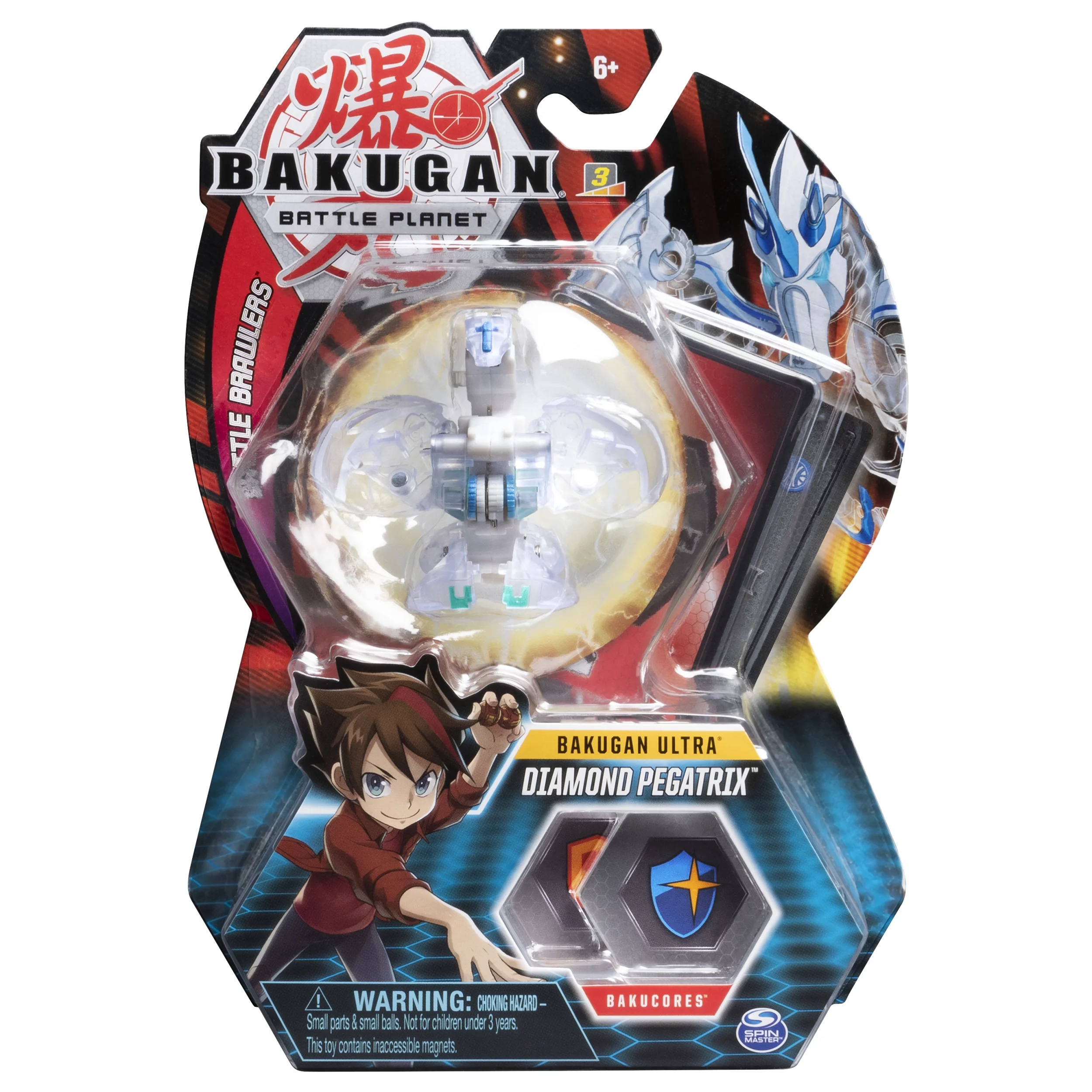 Bakugan Ultra, Diamond Pegatrix, 3-inch Collectible Action Figure and Trading Card, for Ages 6 and Up